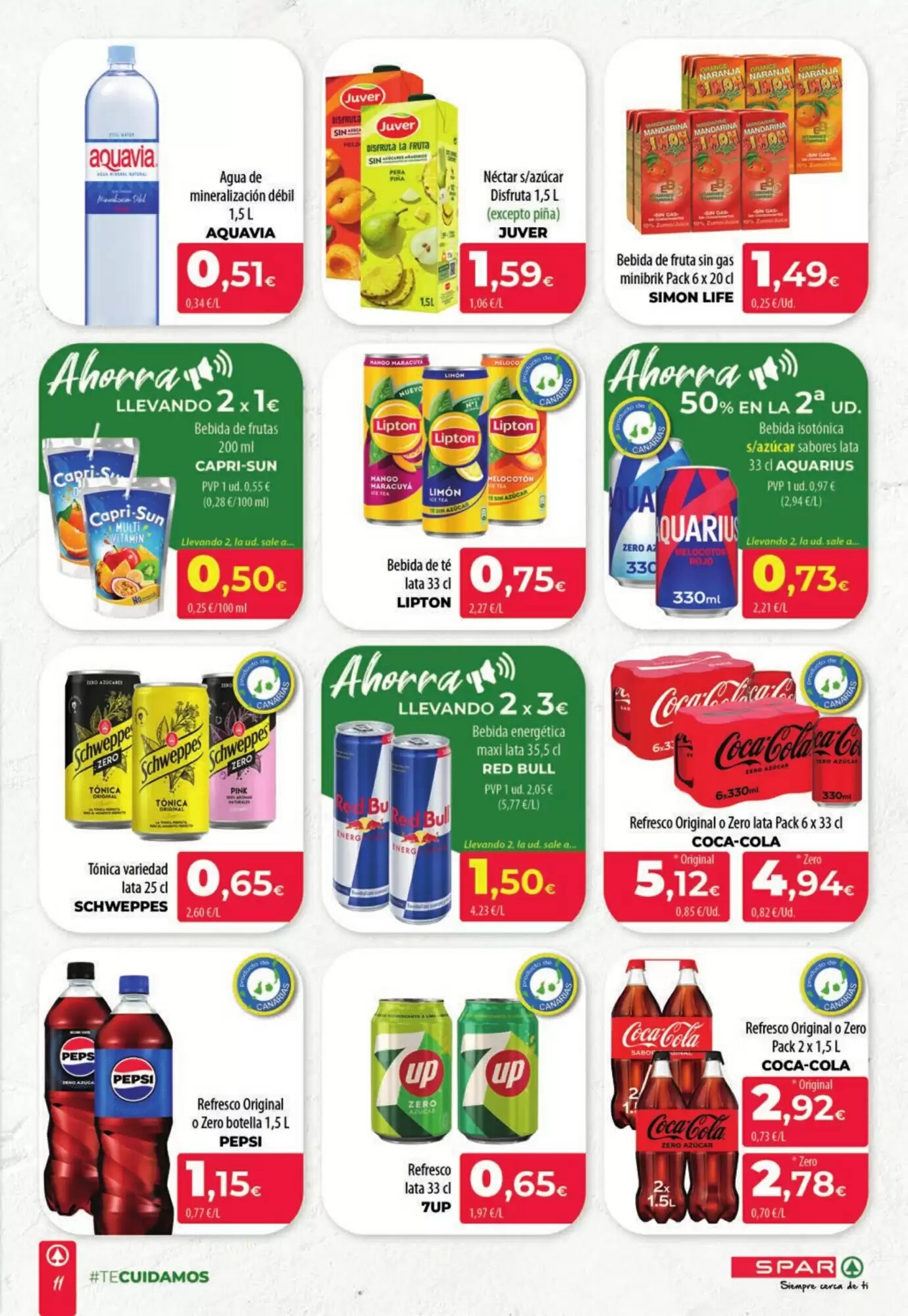 Folleto promocional de Spar Tenerife válido desde el 04/06/2026 - Página 11.