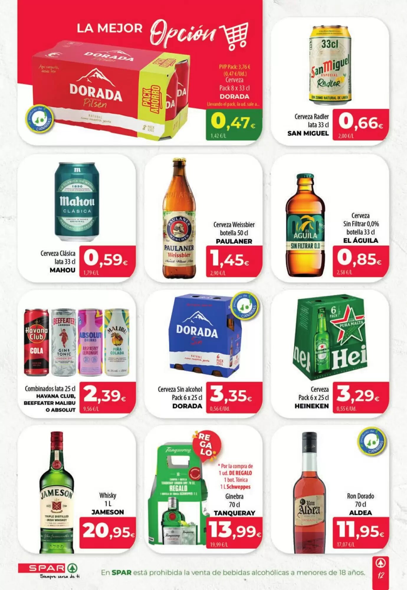 Folleto promocional de Spar Tenerife válido desde el 04/06/2026 - Página 12.