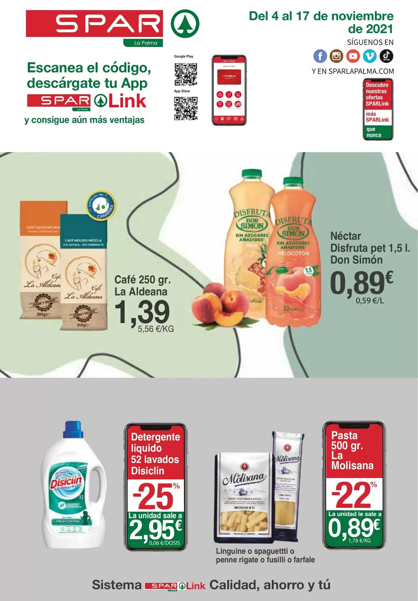 Folleto promocional de Spar La Palma válido desde el 04/06/2026 - Página 1.