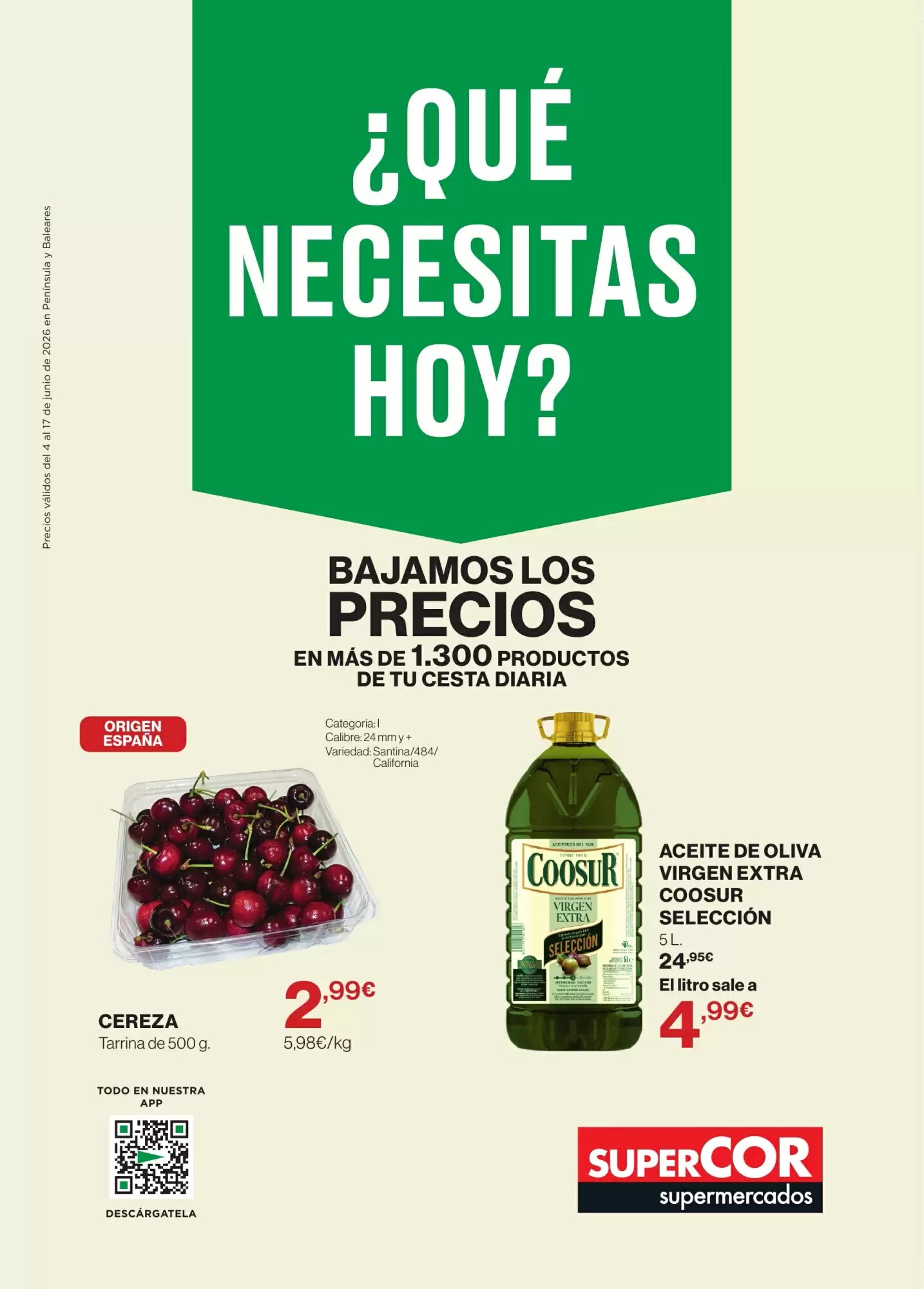 Folleto promocional de Supercor válido desde el 04/06/2026 - Página 1.