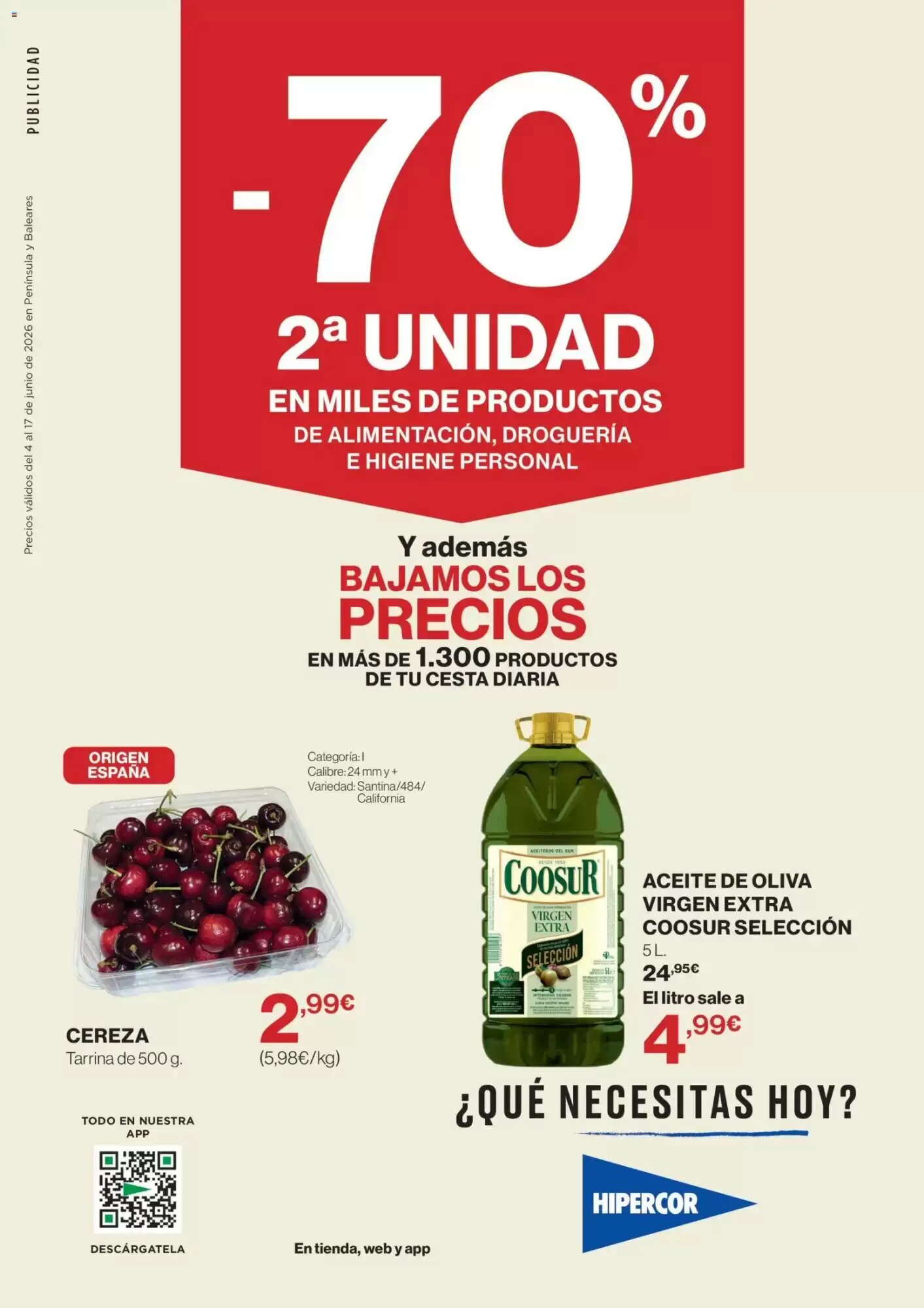 Folleto promocional de Hipercor válido desde el 04/06/2026 - Página 1.