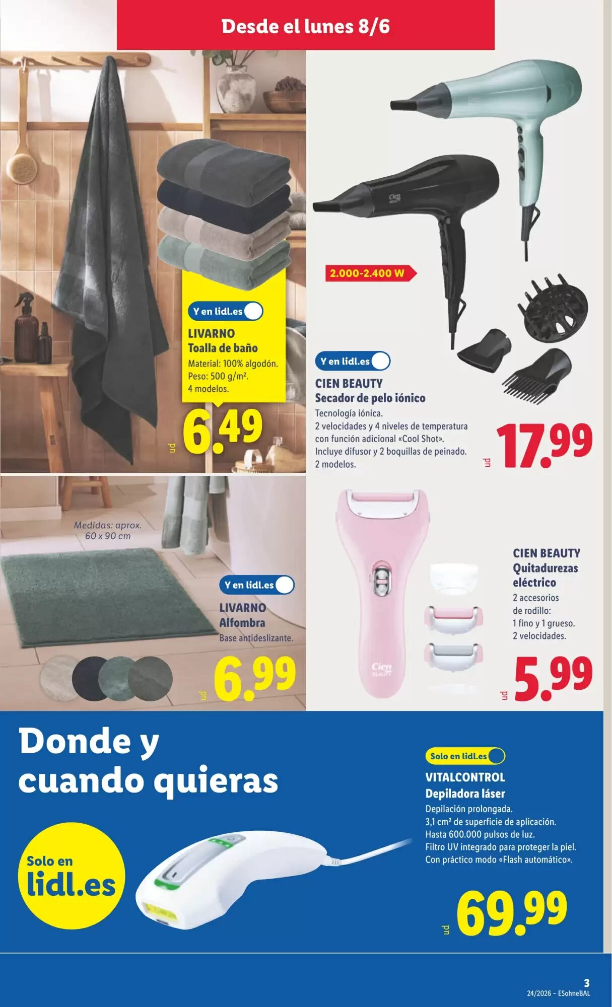 Folleto promocional de Lidl válido desde el 08/06/2026 - Página 3.