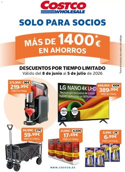 Folleto promocional de Costco válido desde el 08/06/2026