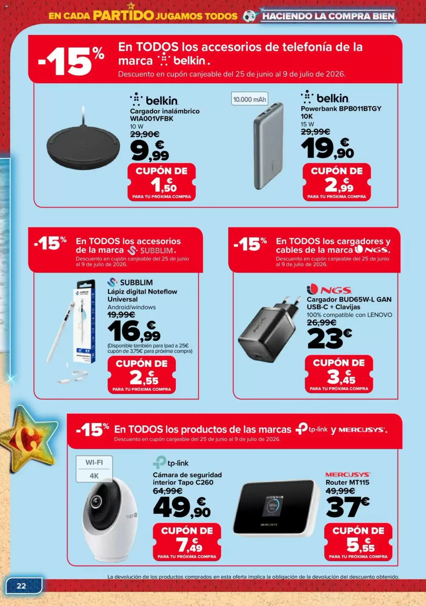 Folleto promocional de Carrefour válido desde el 09/06/2026 - Página 22.
