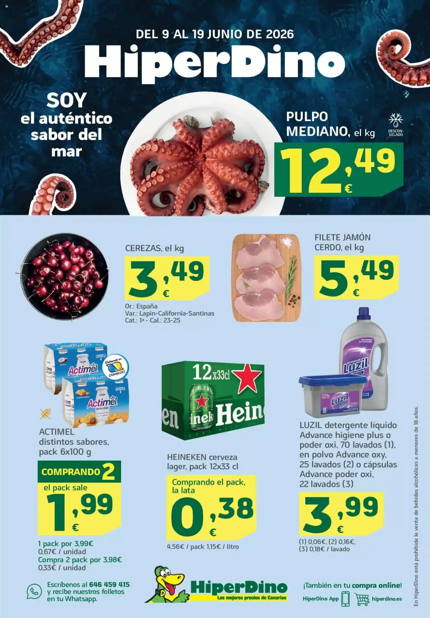 Folleto promocional de HiperDino válido desde el 09/06/2026 - Página 1.