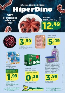 Folleto promocional de HiperDino válido desde el 09/06/2026
