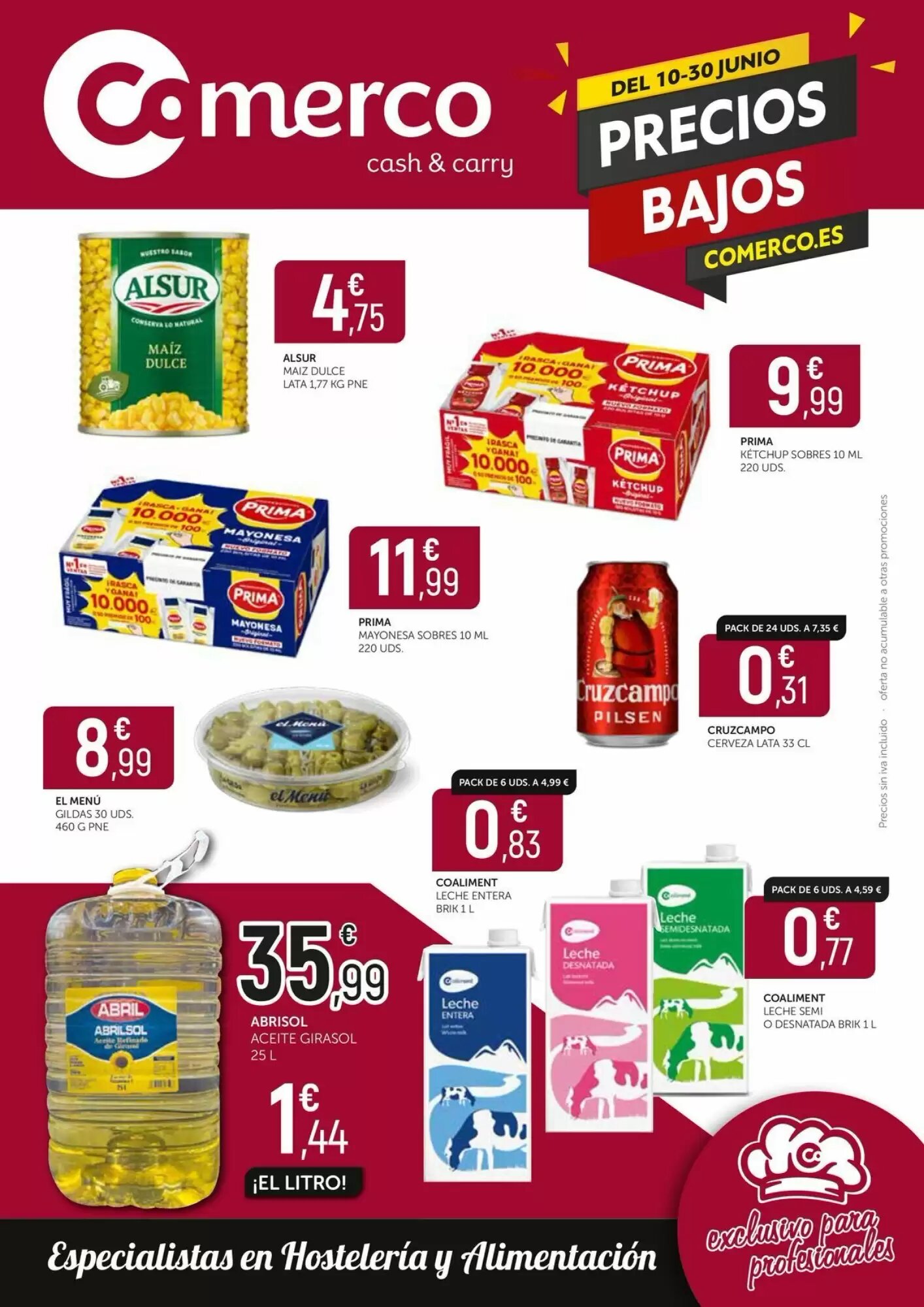 Folleto promocional de Comerco Cash & Carry válido desde el 10/06/2026 - Página 1.