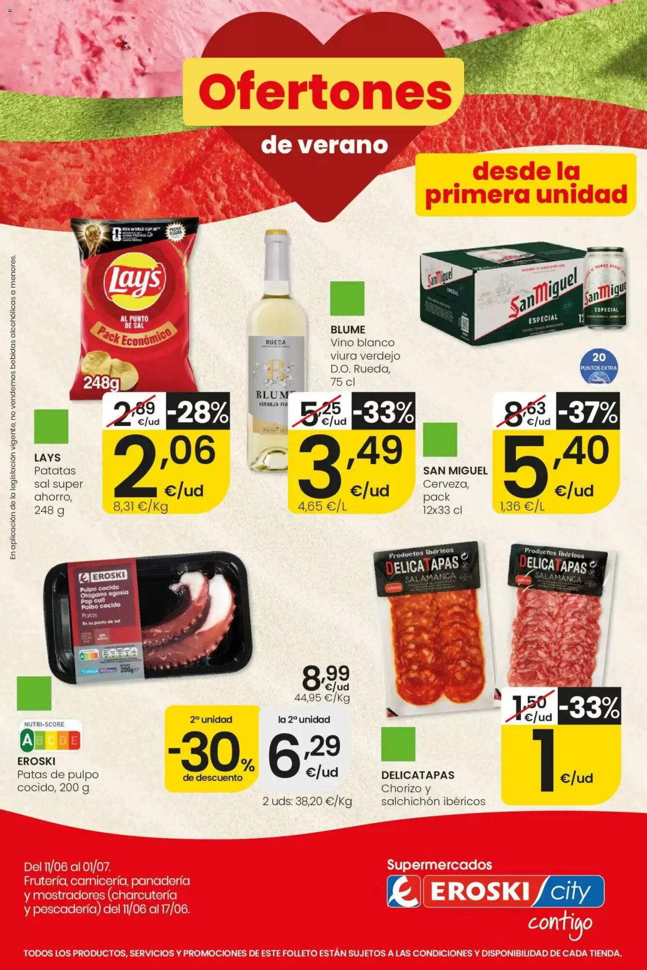 Folleto promocional de Eroski válido desde el 11/06/2026 - Página 1.