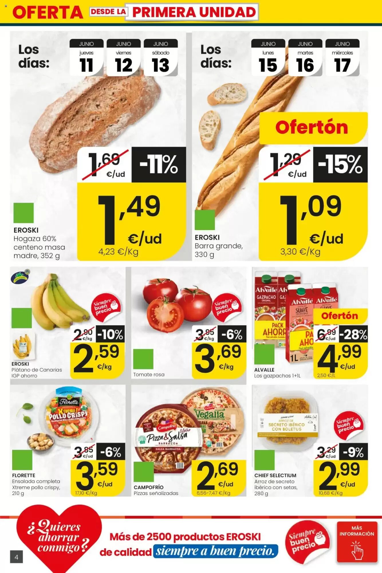 Folleto promocional de Eroski válido desde el 11/06/2026 - Página 4.