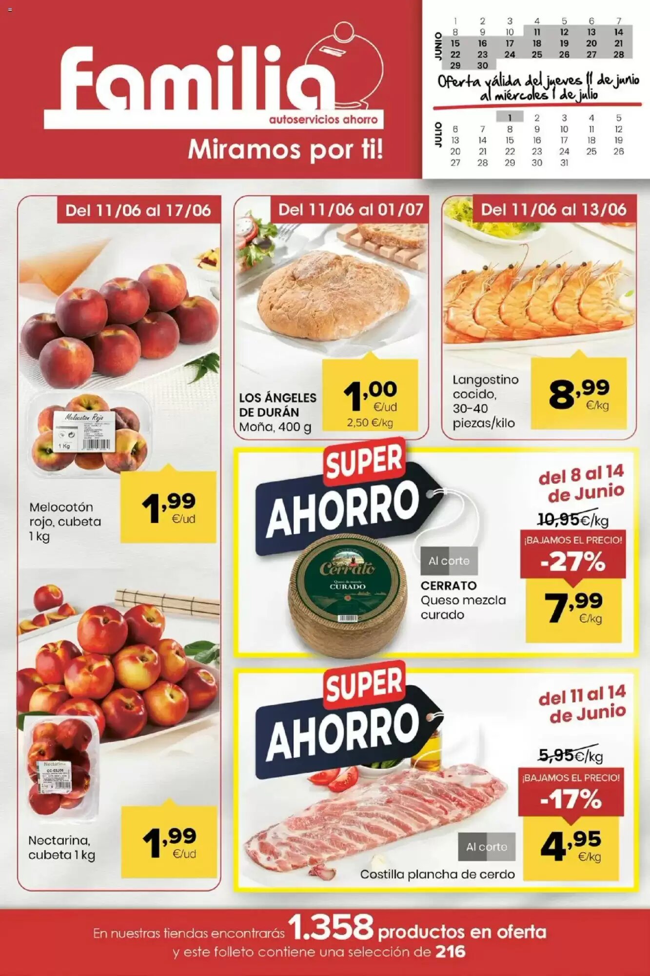 Folleto promocional de Autoservicios Familia válido desde el 11/06/2026 - Página 1.