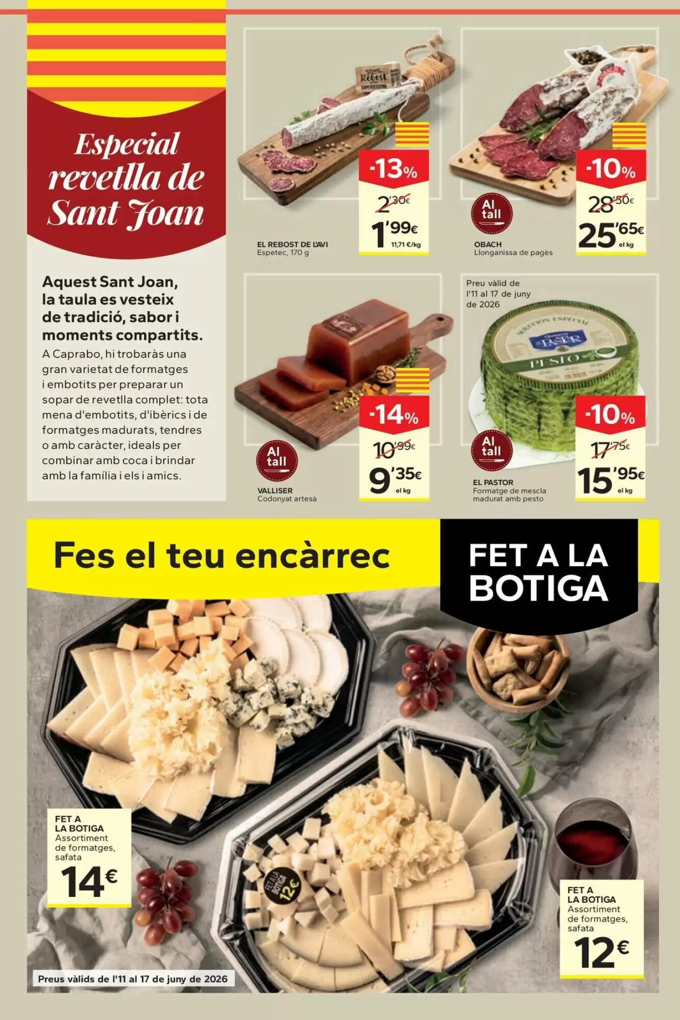 Folleto promocional de Caprabo válido desde el 11/06/2026 - Página 4.