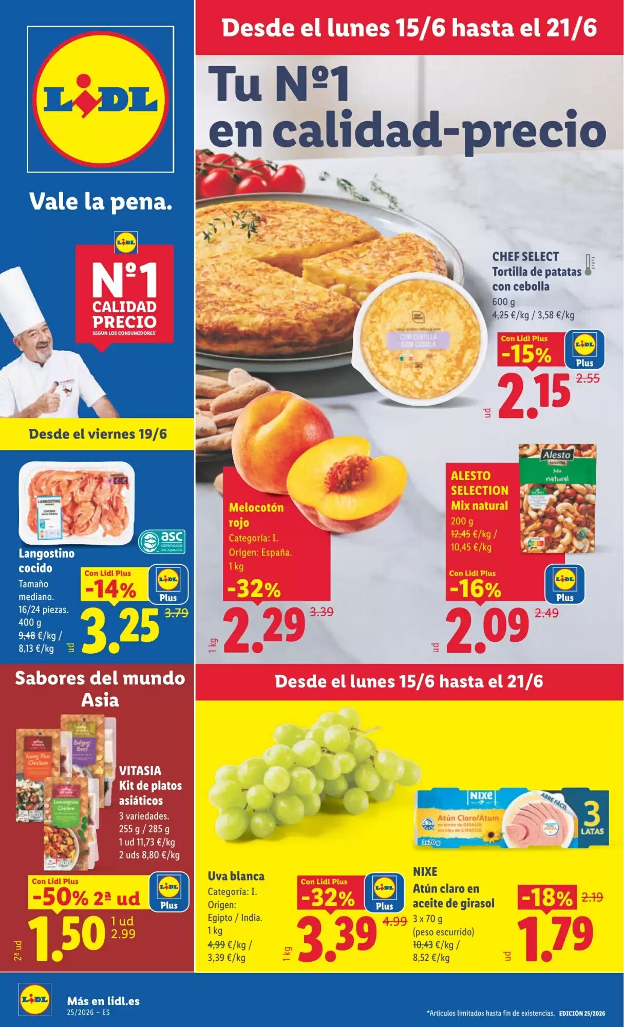 Folleto promocional de Lidl válido desde el 15/06/2026 - Página 1.