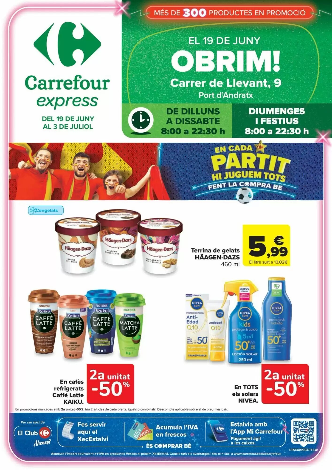 Folleto promocional de Carrefour válido desde el 19/06/2026 - Página 1.