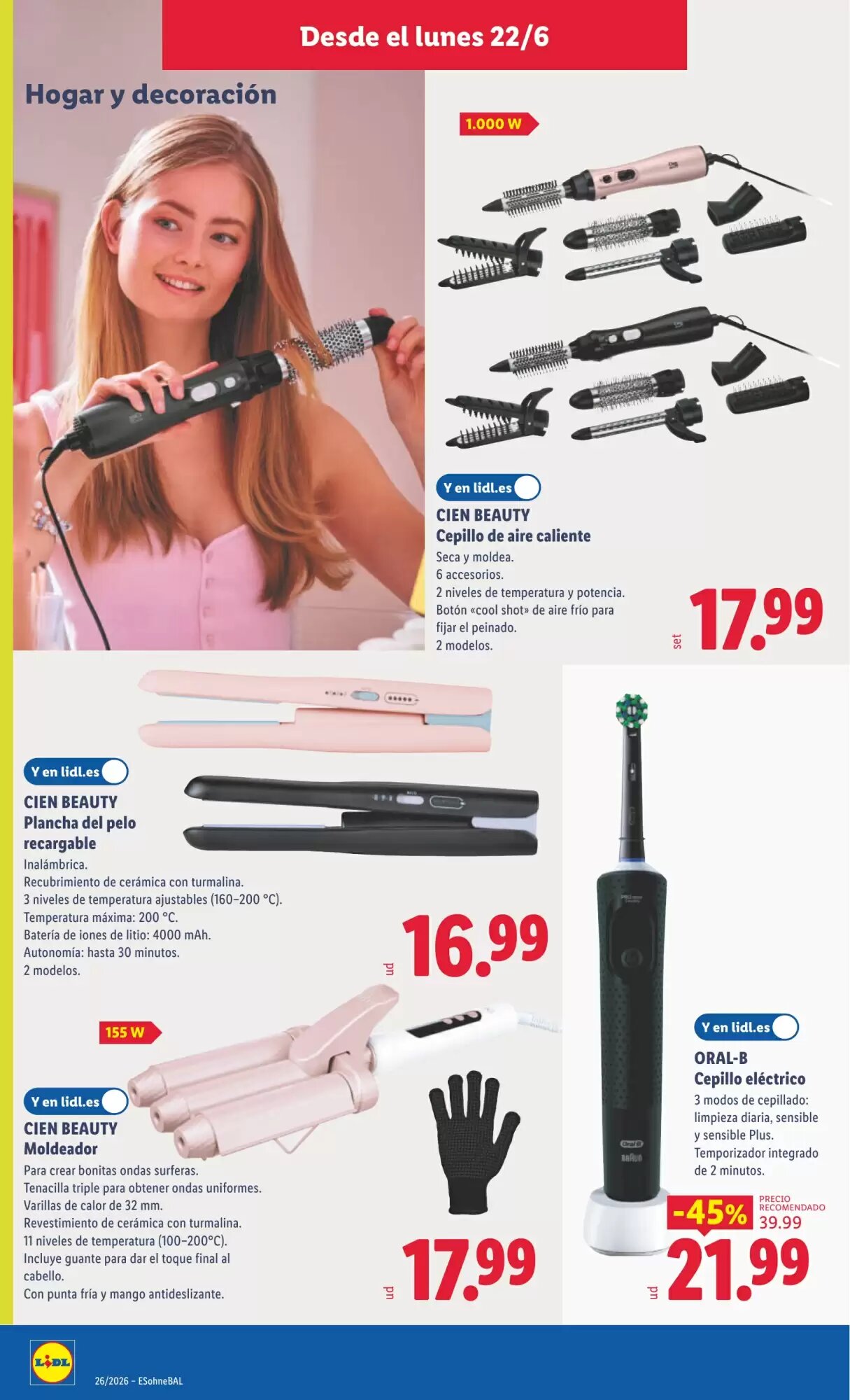 Folleto promocional de Lidl válido desde el 22/06/2026 - Página 22.
