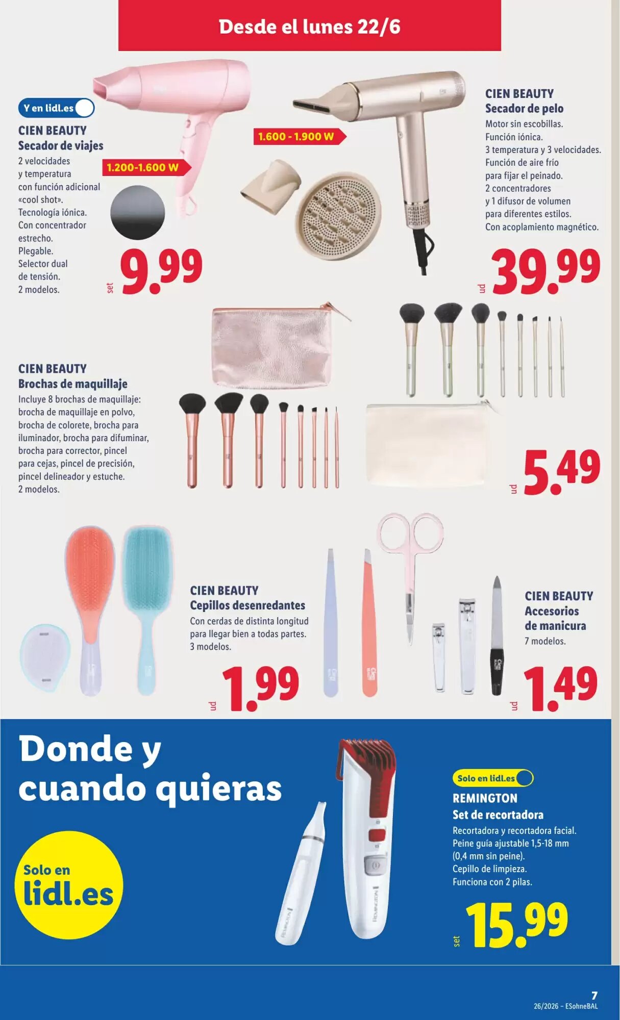Folleto promocional de Lidl válido desde el 22/06/2026 - Página 23.