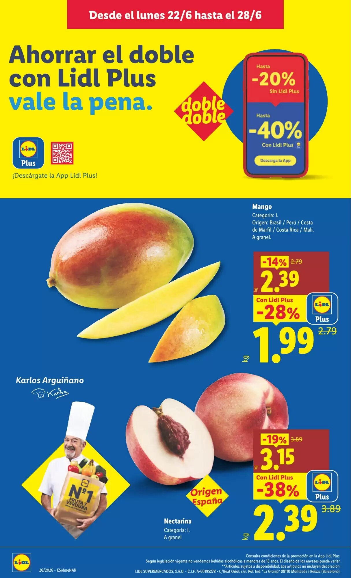 Folleto promocional de Lidl válido desde el 22/06/2026 - Página 2.