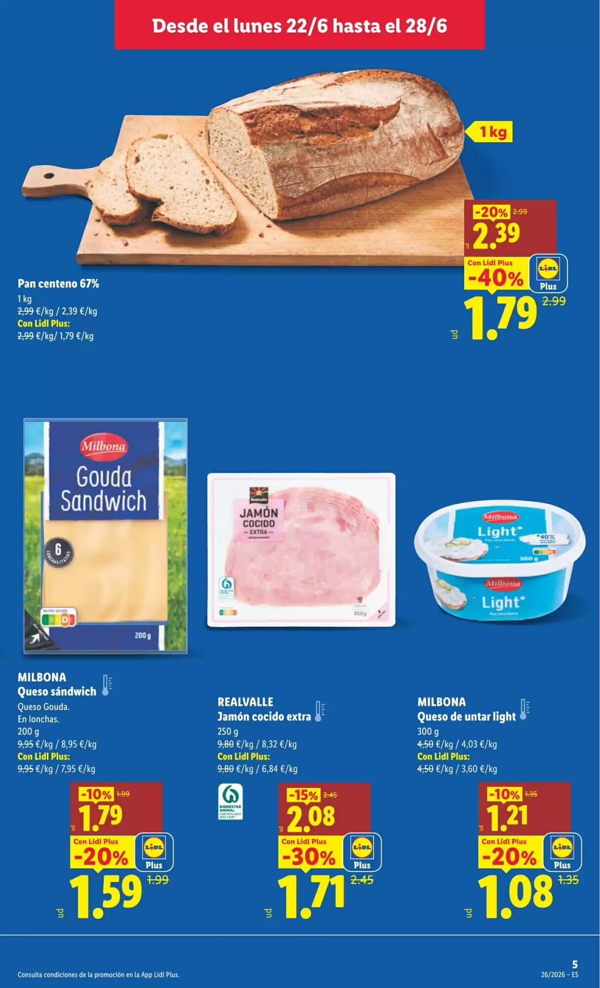 Folleto promocional de Lidl válido desde el 22/06/2026 - Página 5.