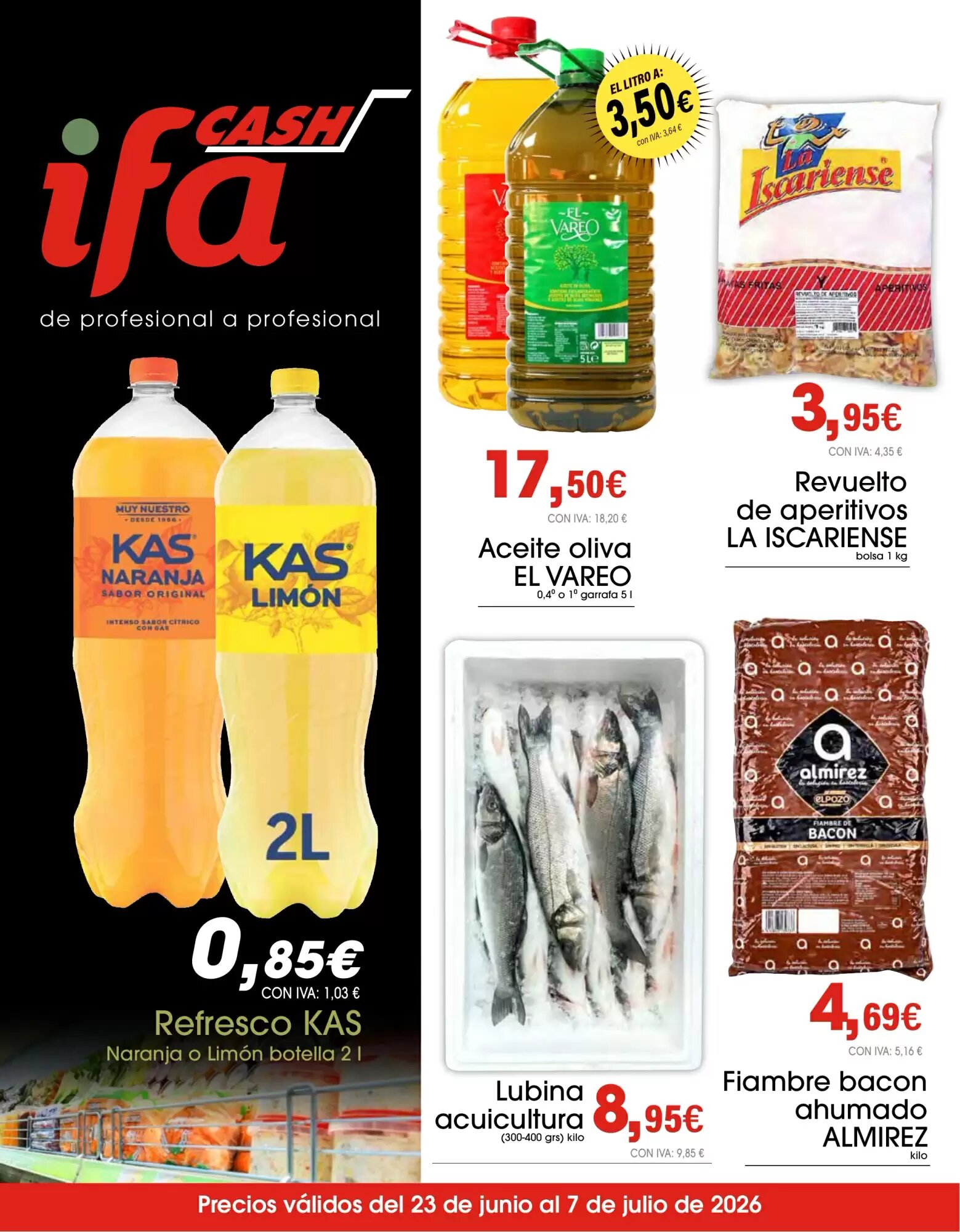 Folleto promocional de Cash Ifa válido desde el 23/06/2026 - Página 1.