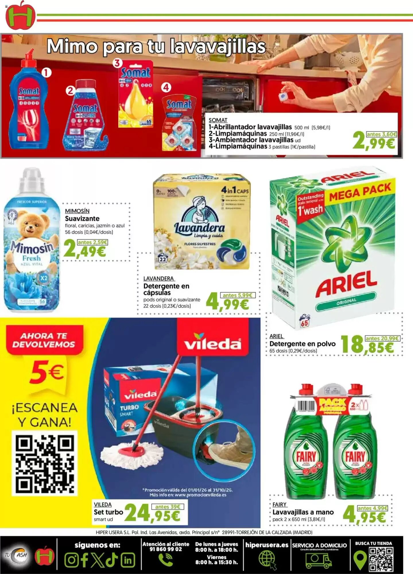 Folleto promocional de Hiper Usera válido desde el 01/07/2026 - Página 24.