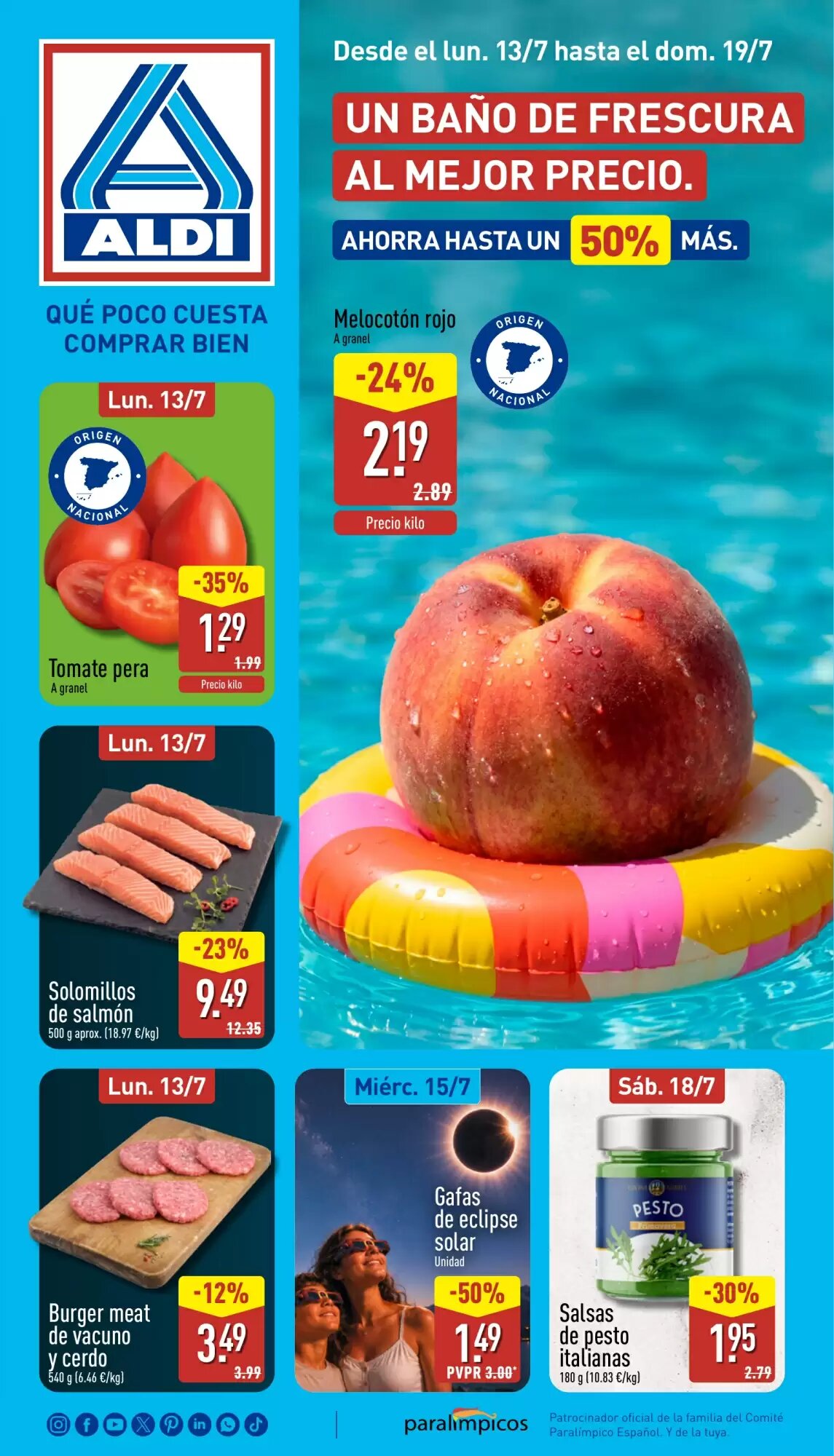 Folleto promocional de ALDI válido desde el 13/07/2026 - Página 1.