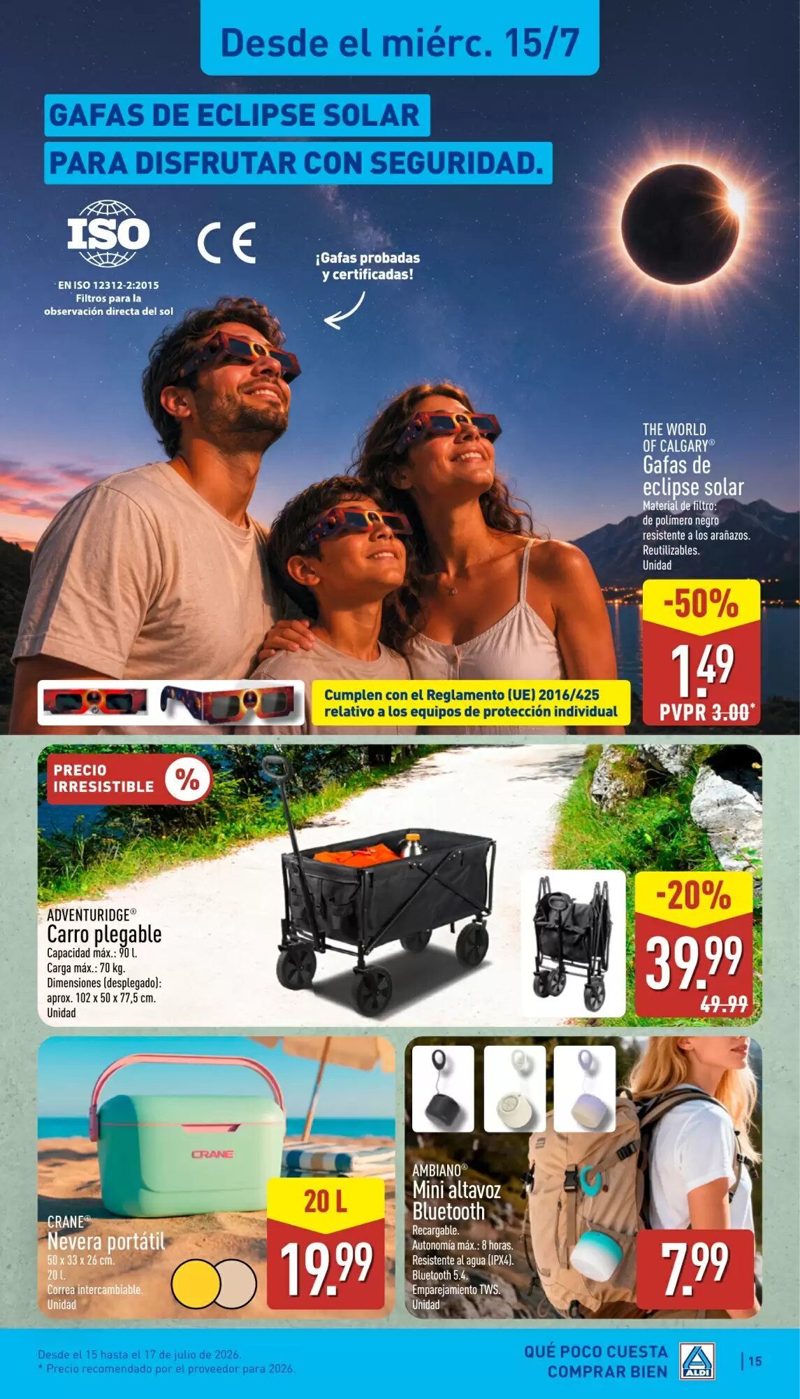 Folleto promocional de ALDI válido desde el 13/07/2026 - Página 15.