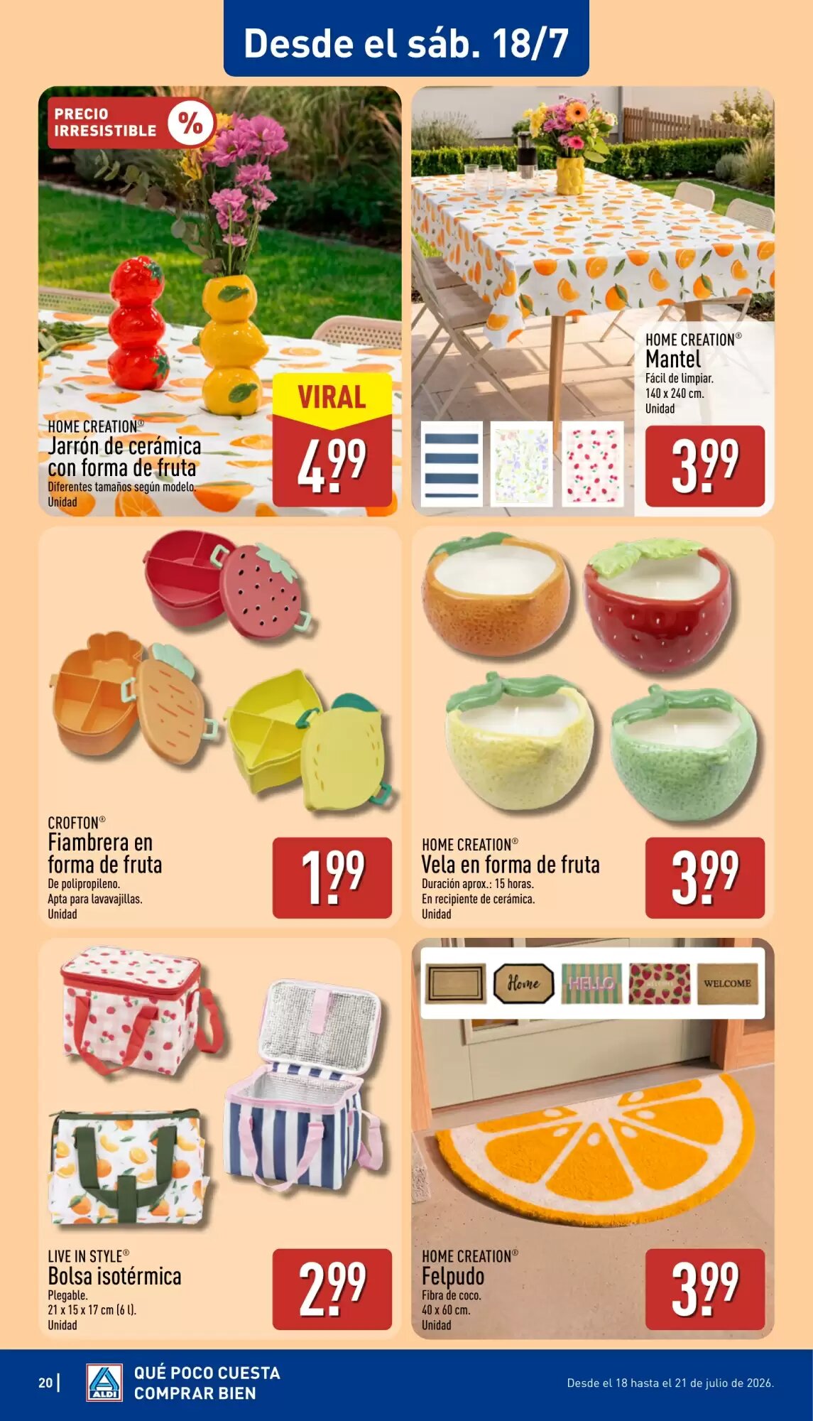Folleto promocional de ALDI válido desde el 13/07/2026 - Página 20.