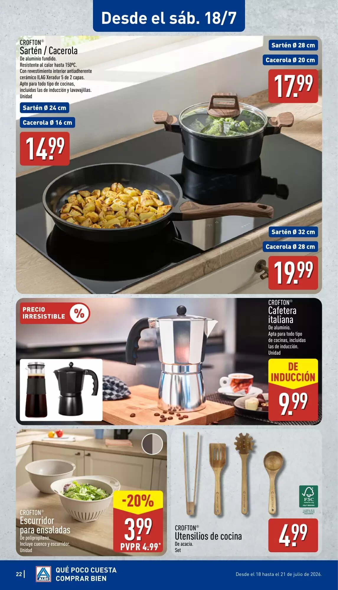 Folleto promocional de ALDI válido desde el 13/07/2026 - Página 22.