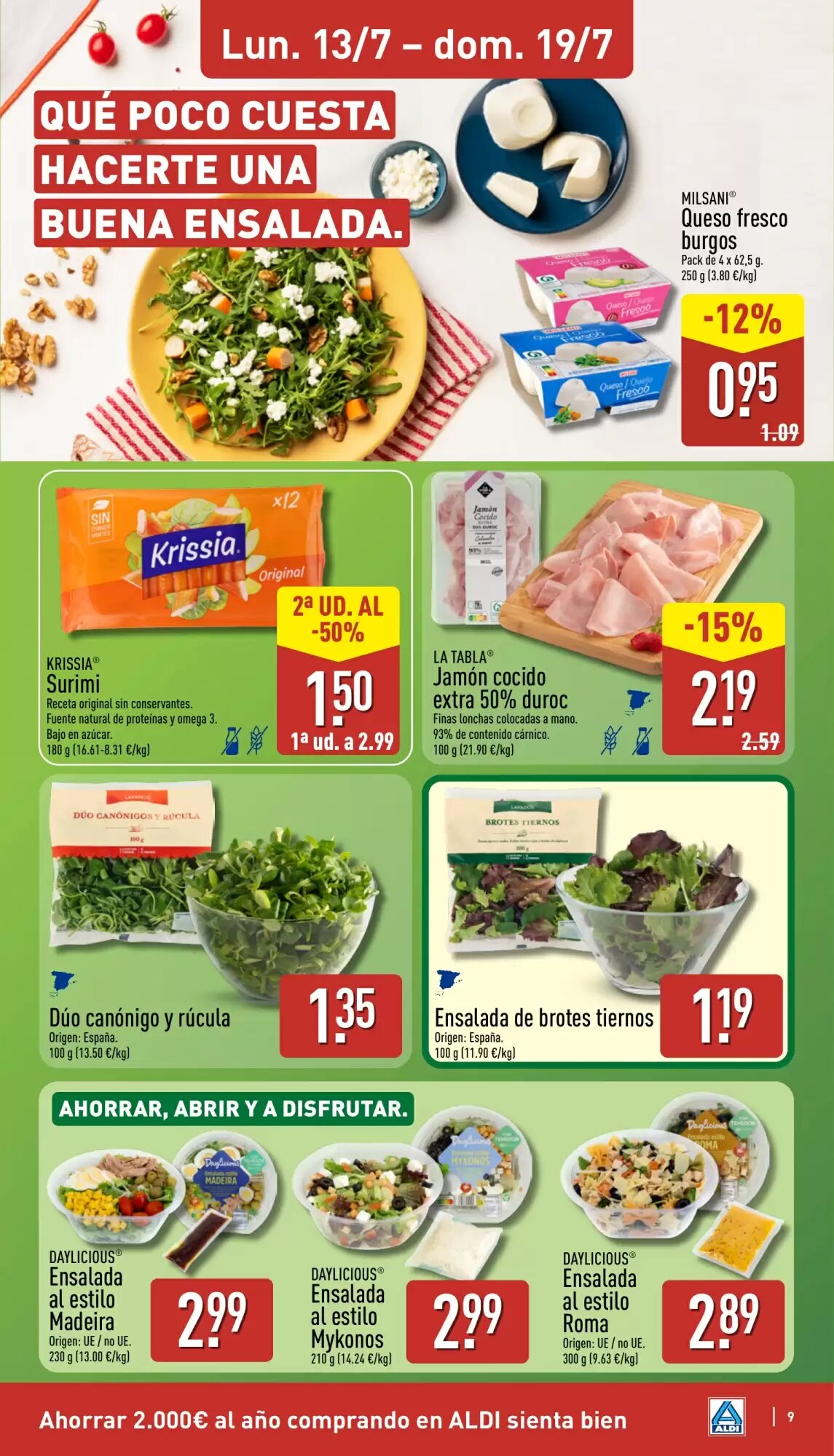 Folleto promocional de ALDI válido desde el 13/07/2026 - Página 9.