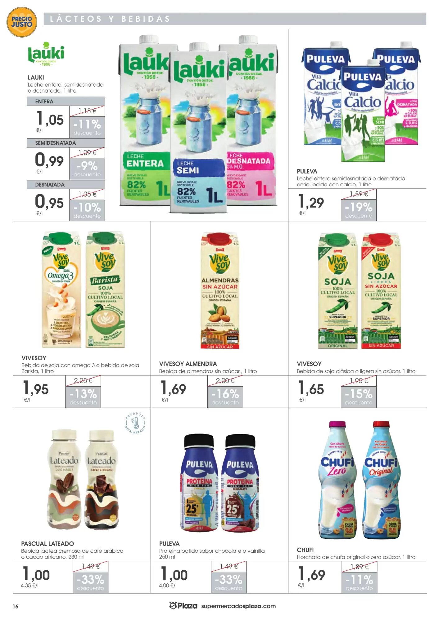 Folleto promocional de Supermercados Plaza válido desde el 16/07/2026 - Página 16.