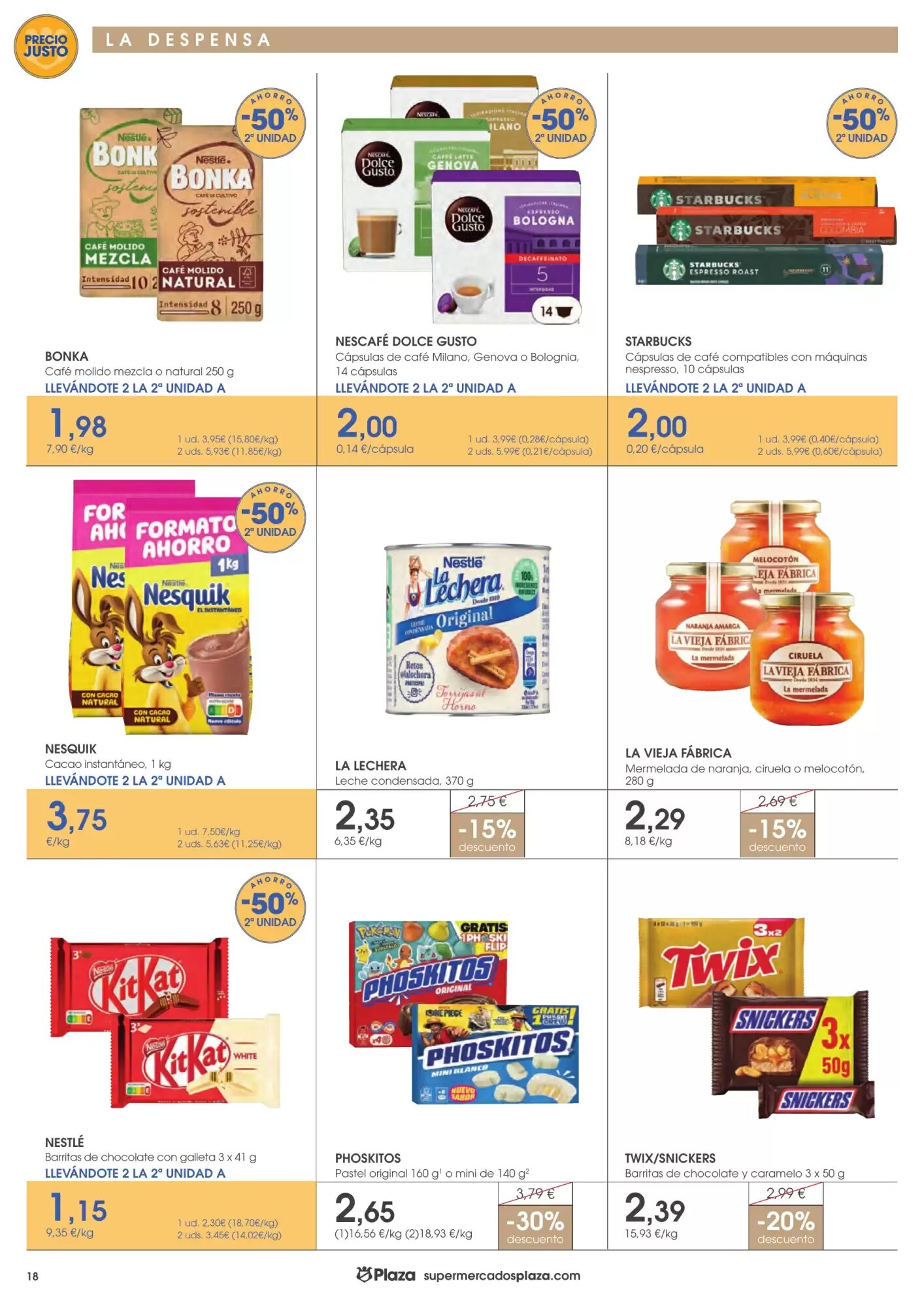 Folleto promocional de Supermercados Plaza válido desde el 16/07/2026 - Página 18.