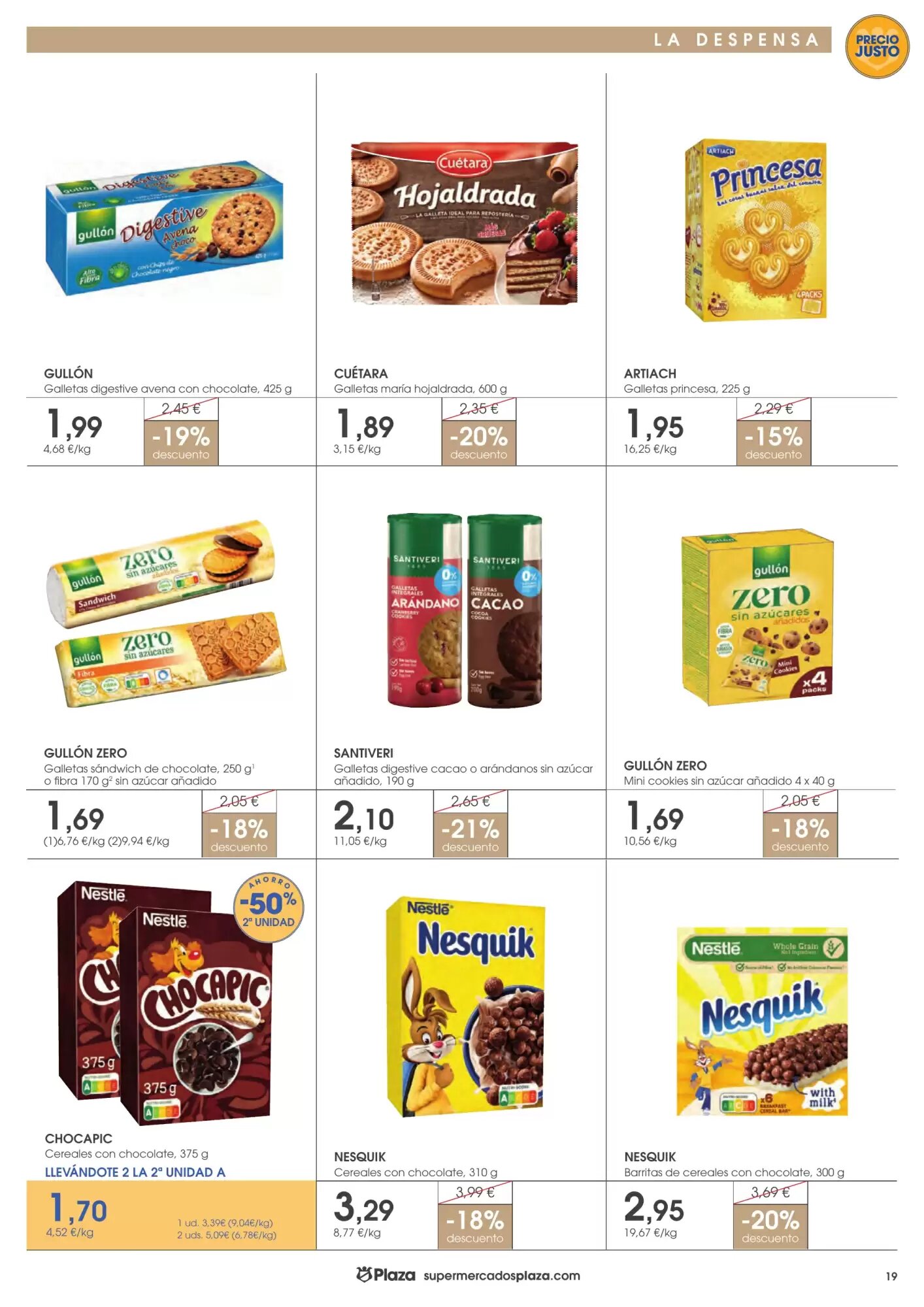 Folleto promocional de Supermercados Plaza válido desde el 16/07/2026 - Página 19.