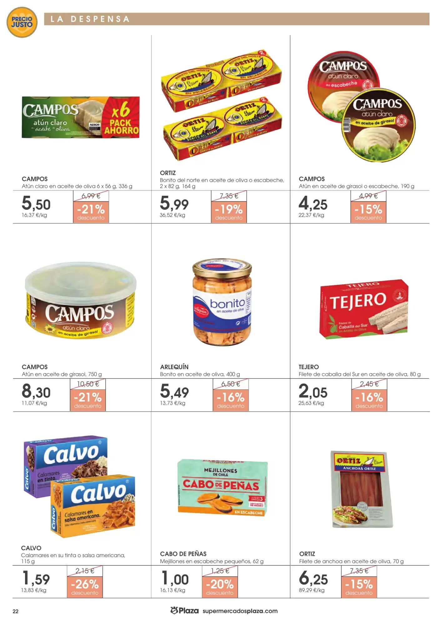 Folleto promocional de Supermercados Plaza válido desde el 16/07/2026 - Página 22.