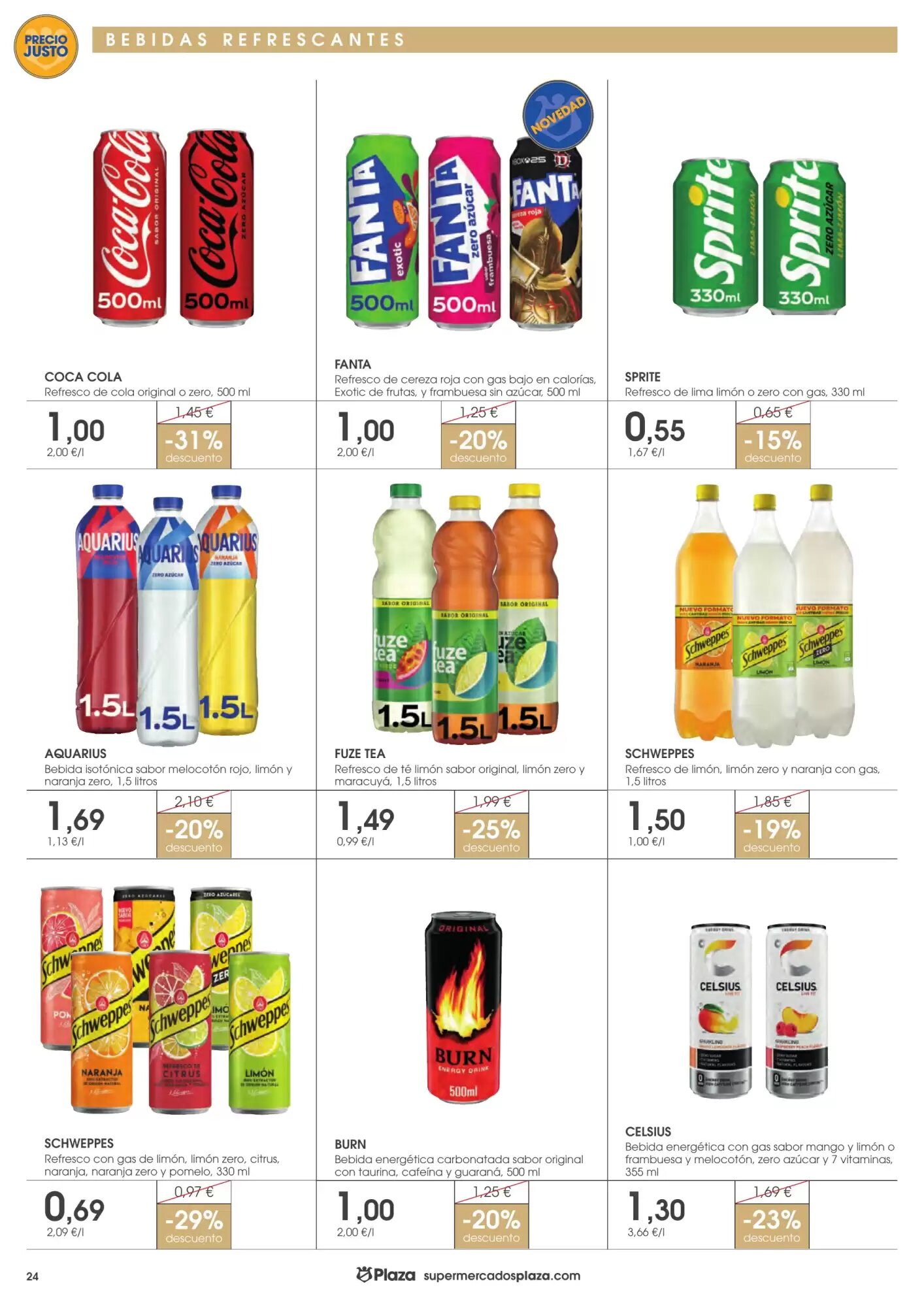Folleto promocional de Supermercados Plaza válido desde el 16/07/2026 - Página 24.