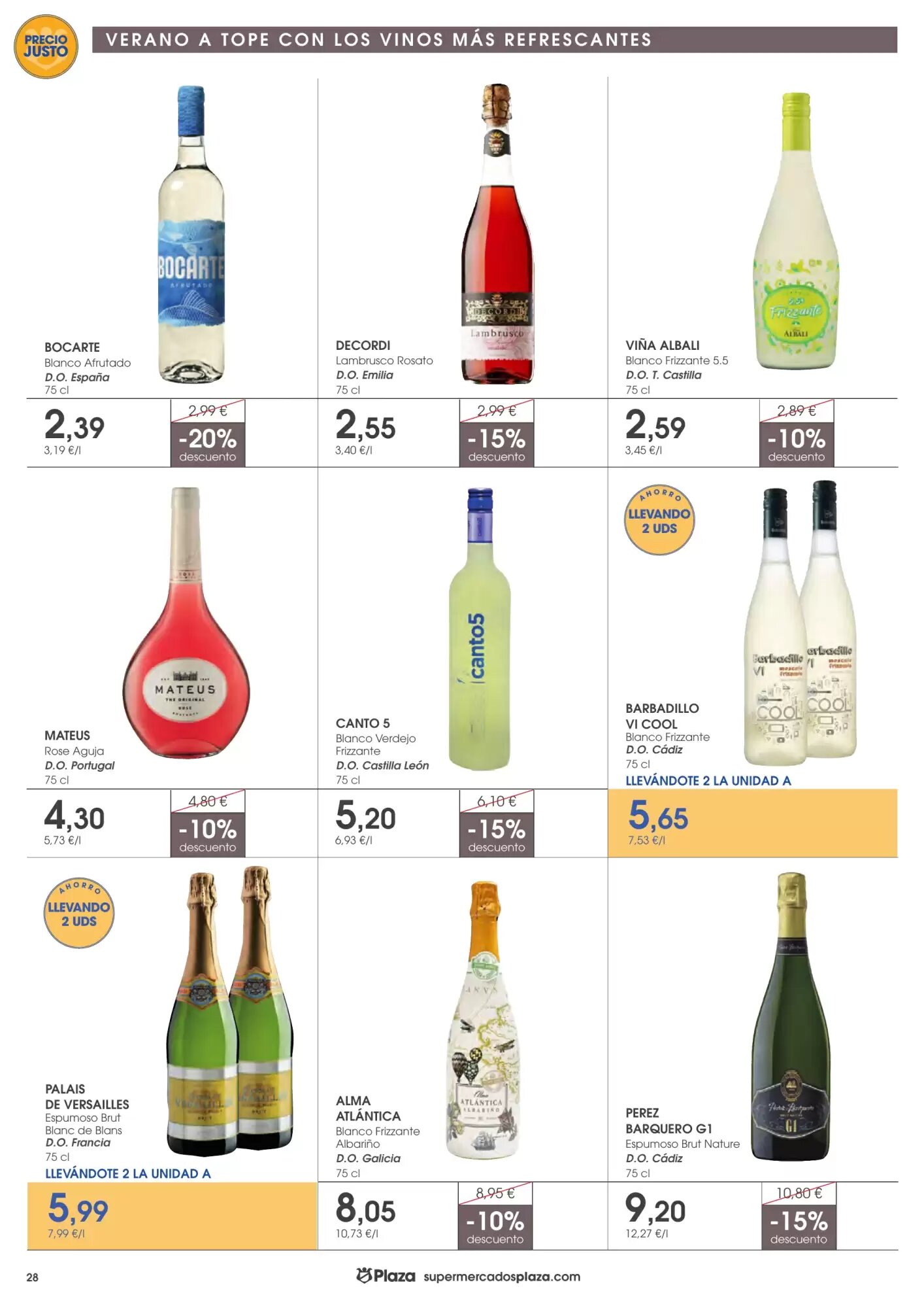 Folleto promocional de Supermercados Plaza válido desde el 16/07/2026 - Página 28.