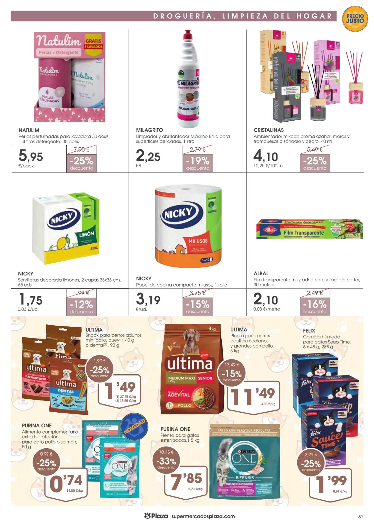 Folleto promocional de Supermercados Plaza válido desde el 16/07/2026 - Página 31.