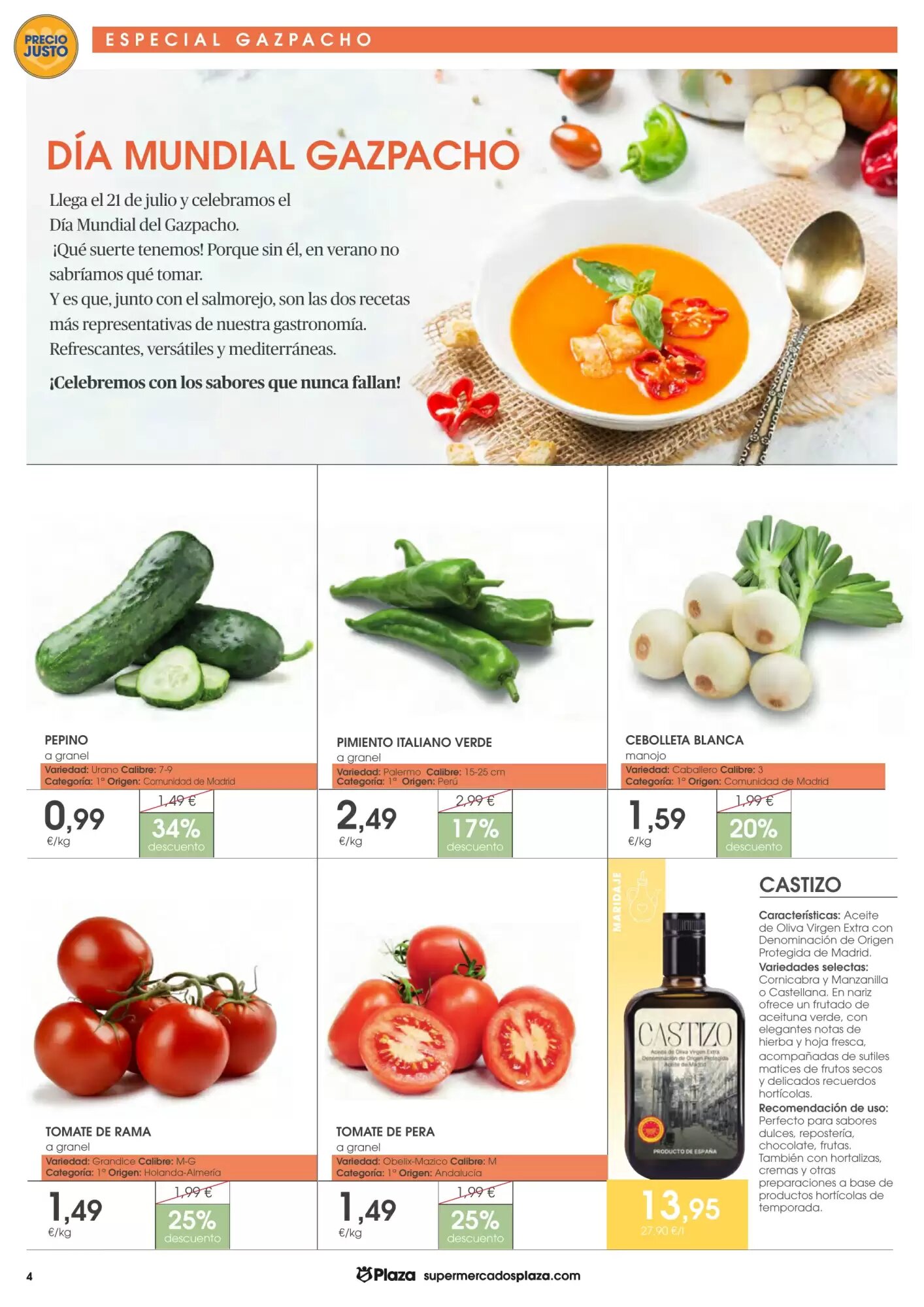 Folleto promocional de Supermercados Plaza válido desde el 16/07/2026 - Página 4.