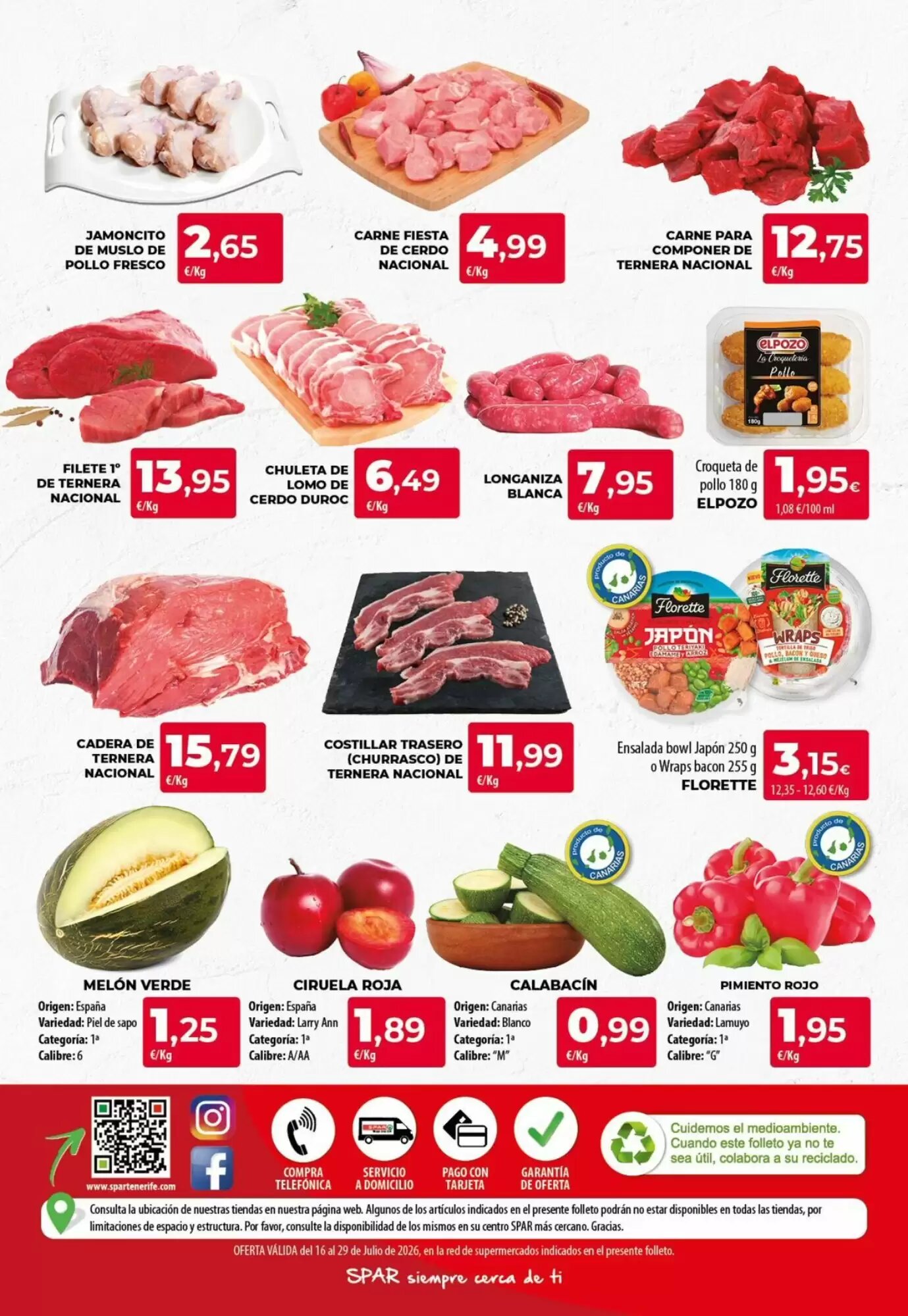 Folleto promocional de Spar Tenerife válido desde el 16/07/2026 - Página 16.