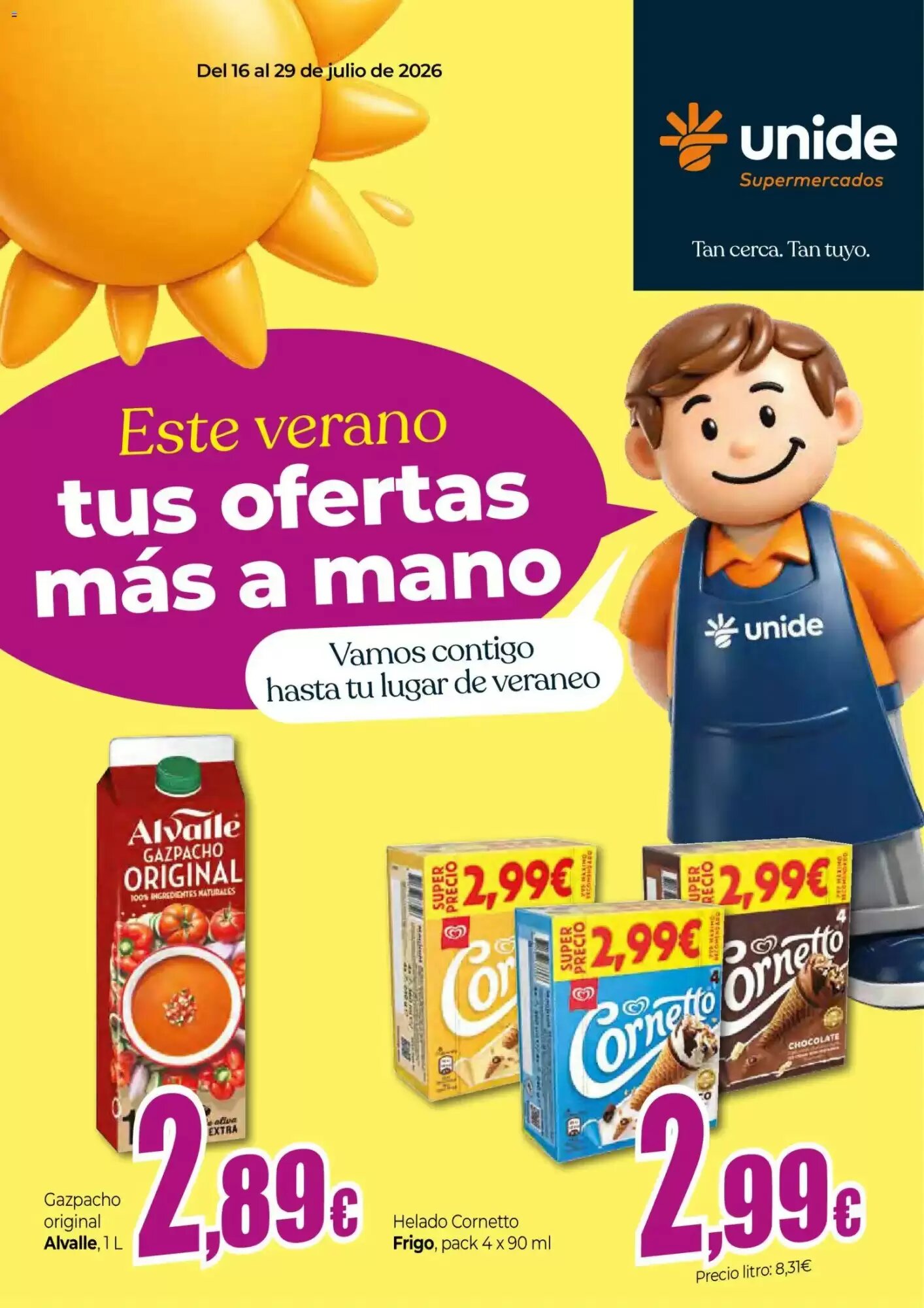 Folleto promocional de Unide Supermercados válido desde el 16/07/2026 - Página 1.