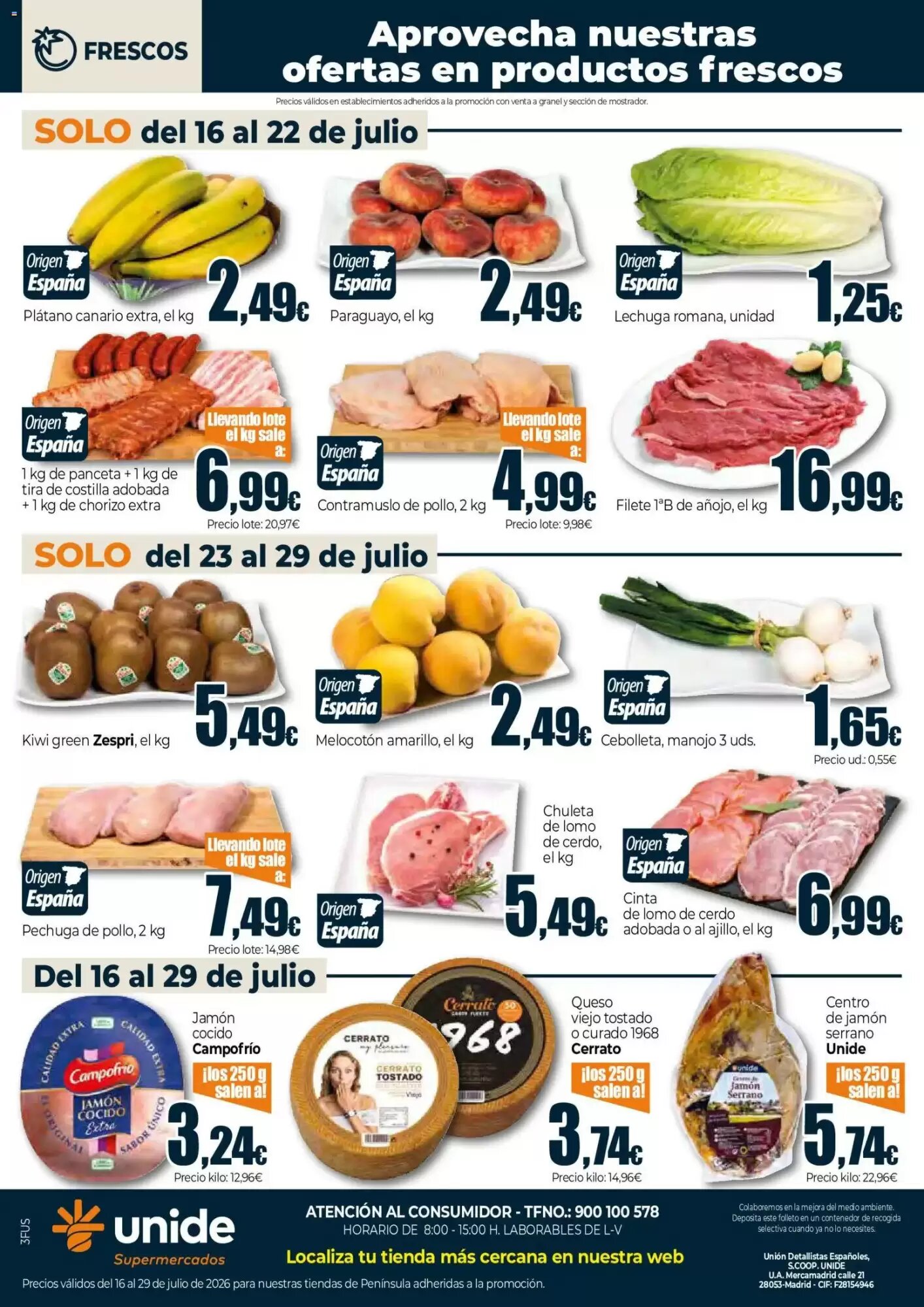 Folleto promocional de Unide Supermercados válido desde el 16/07/2026 - Página 4.