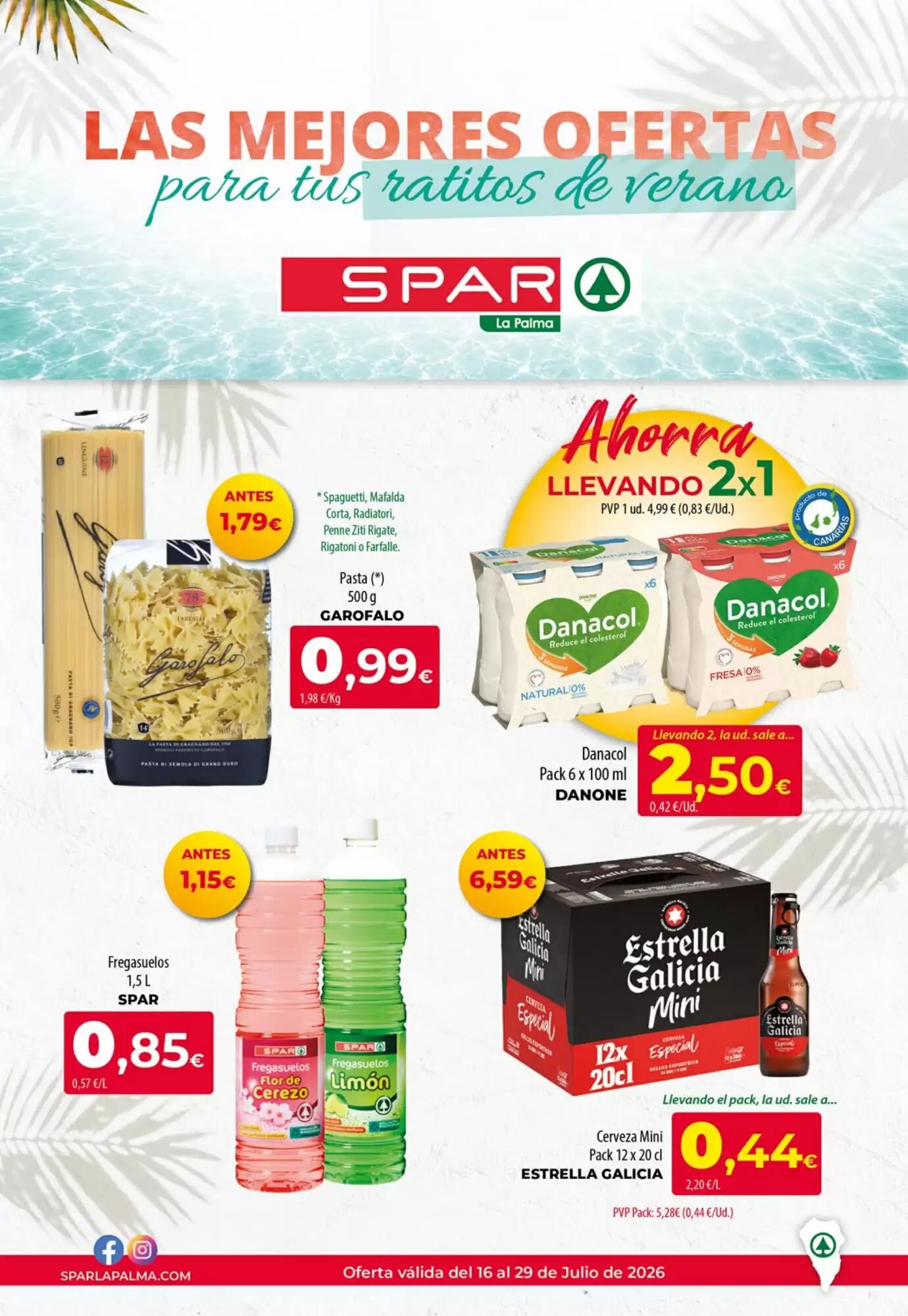 Folleto promocional de Spar La Palma válido desde el 16/07/2026 - Página 1.
