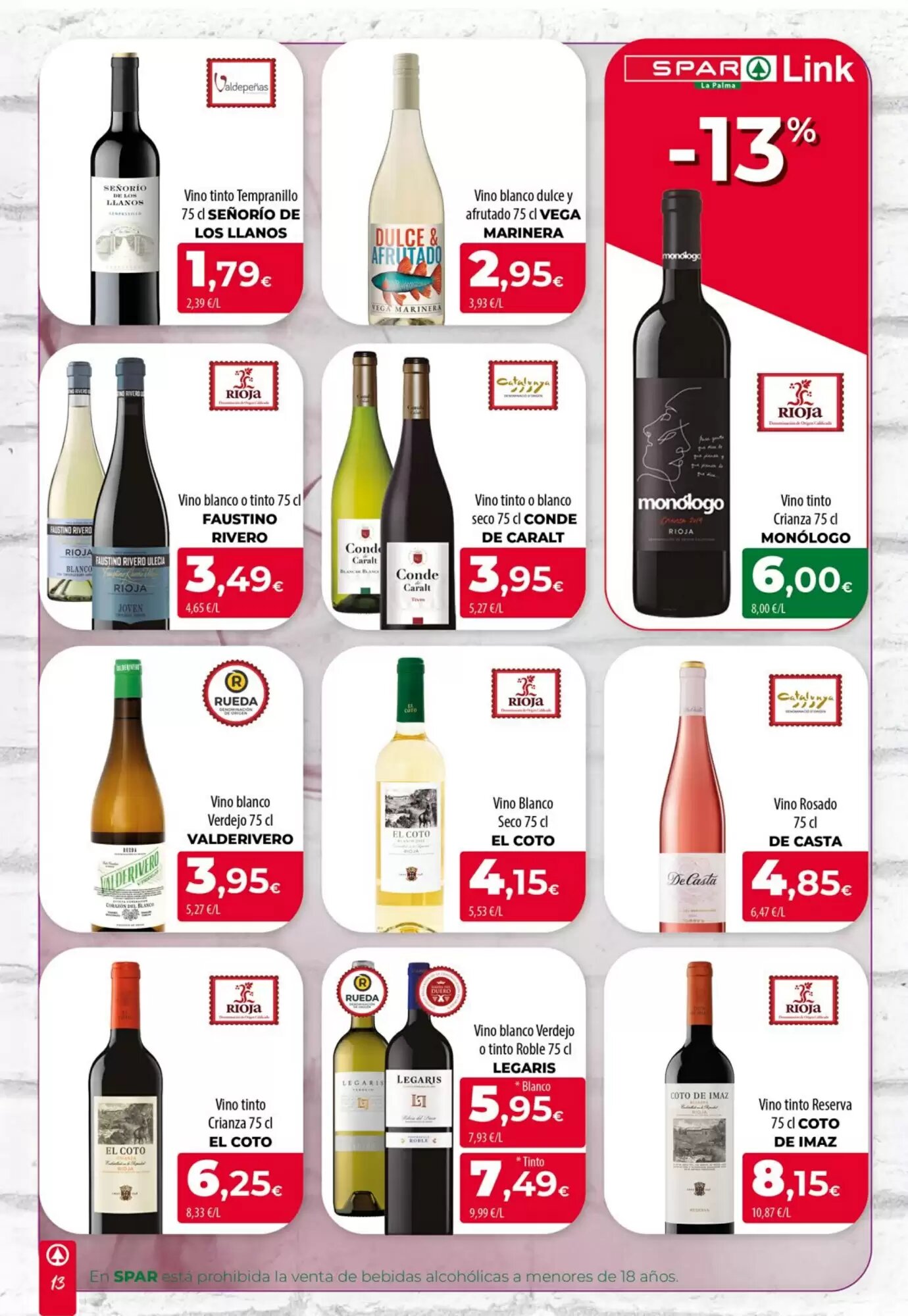 Folleto promocional de Spar La Palma válido desde el 16/07/2026 - Página 13.