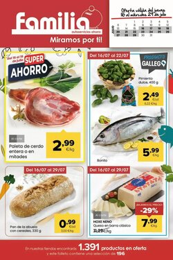 Folleto promocional de Autoservicios Familia válido desde el 16/07/2026