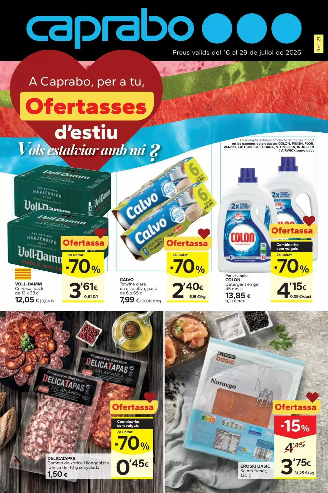 Folleto promocional de Caprabo válido desde el 16/07/2026 - Página 1.
