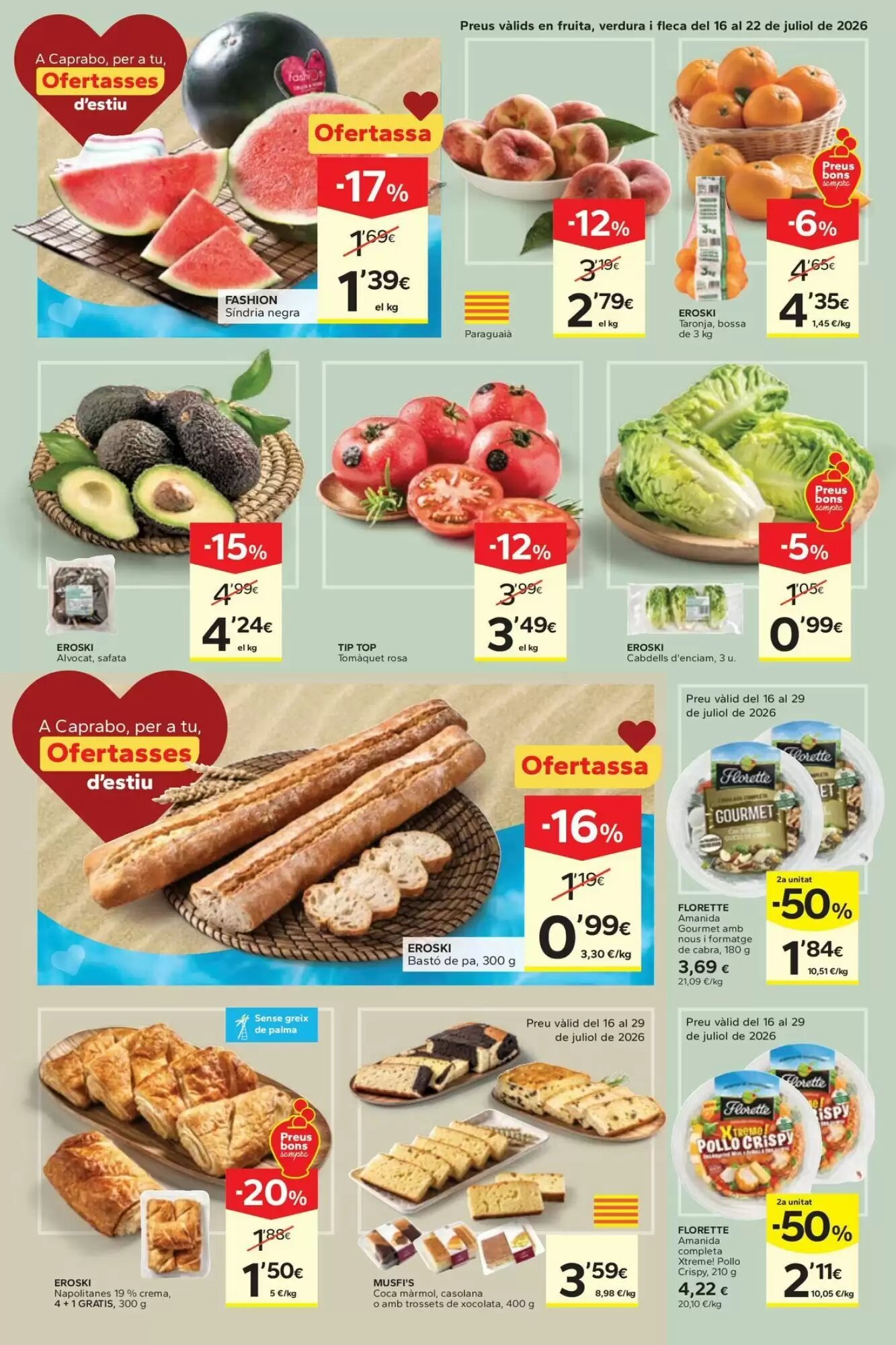 Folleto promocional de Caprabo válido desde el 16/07/2026 - Página 4.