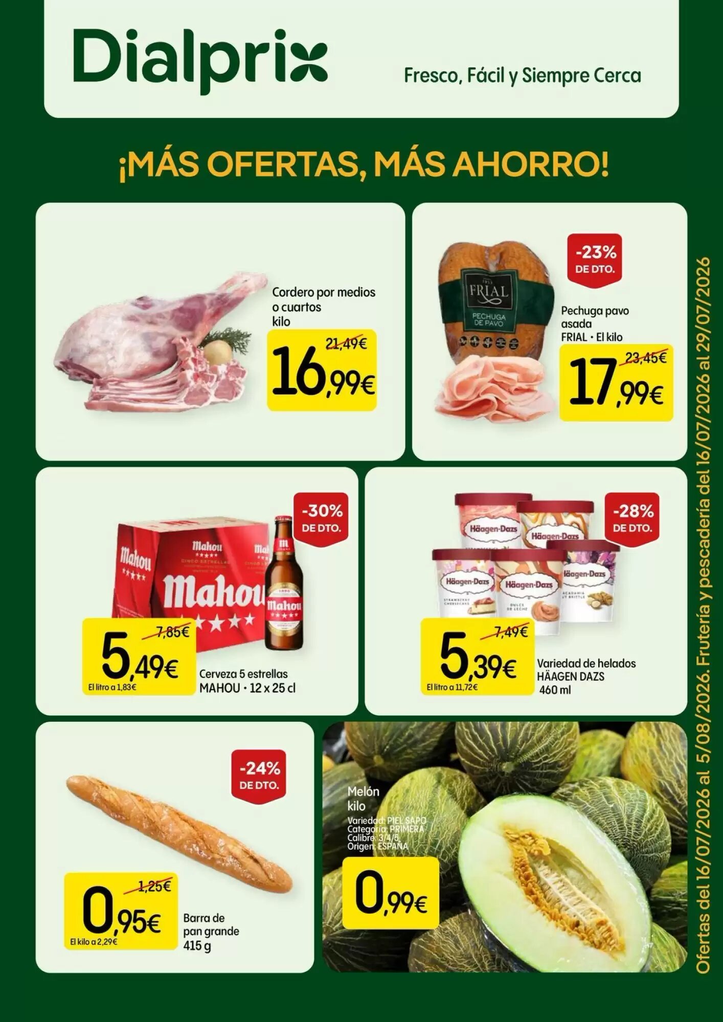 Folleto promocional de Dialprix válido desde el 16/07/2026 - Página 1.