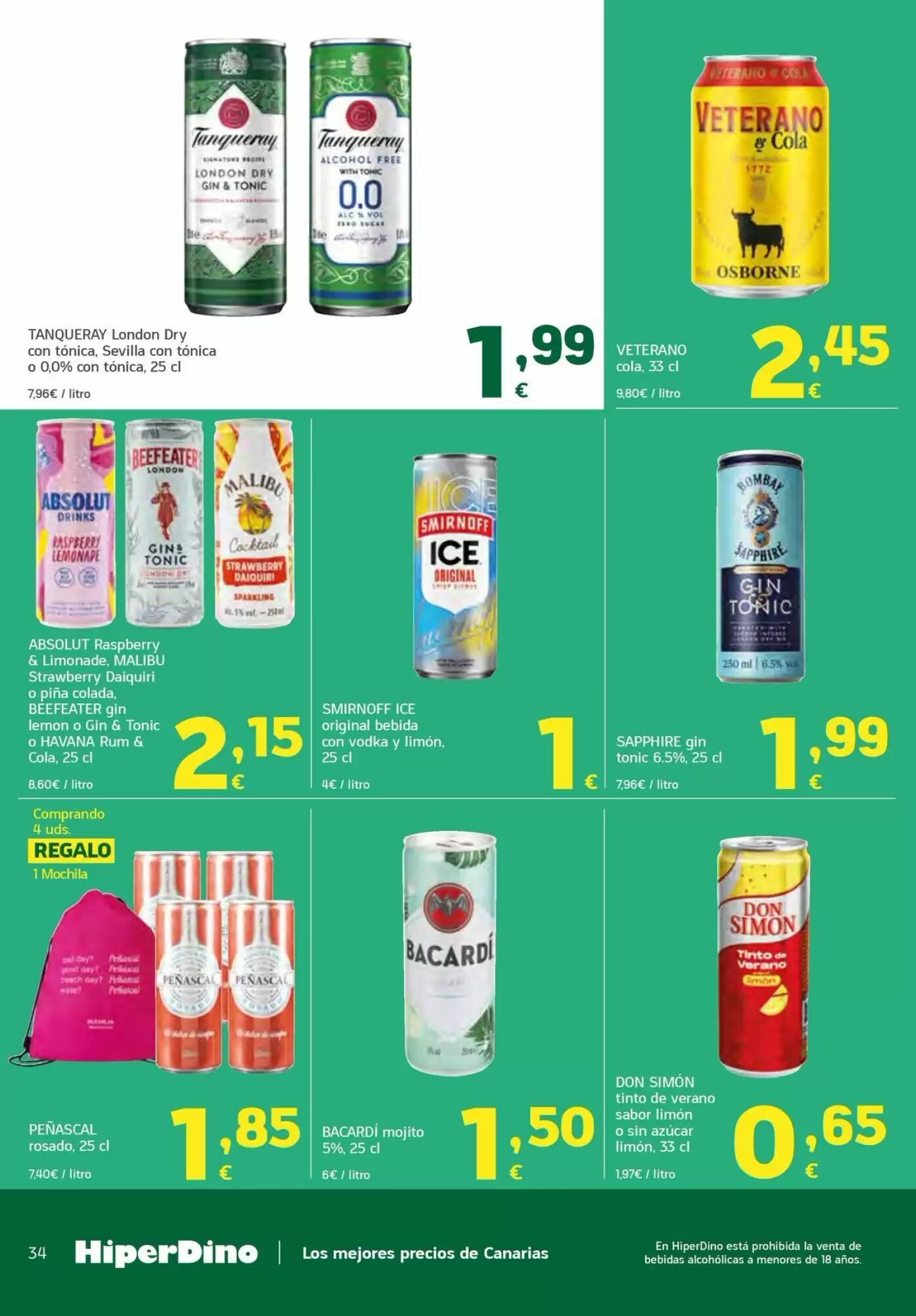 Folleto promocional de HiperDino válido desde el 21/07/2026 - Página 34.