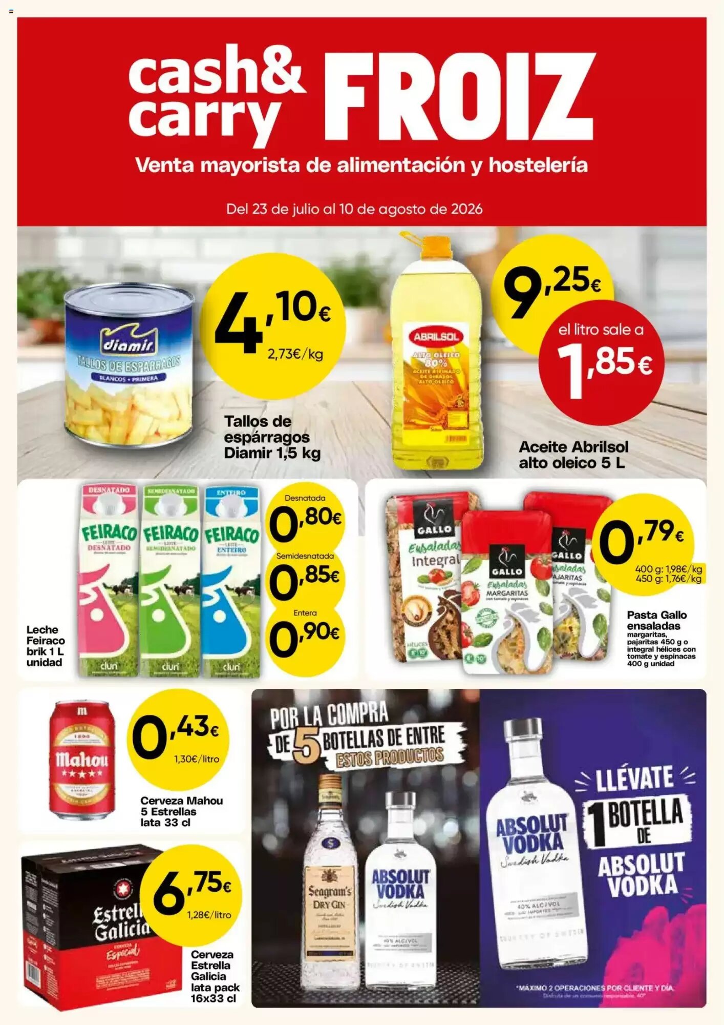 Folleto promocional de FROIZ válido desde el 23/07/2026 - Página 1.