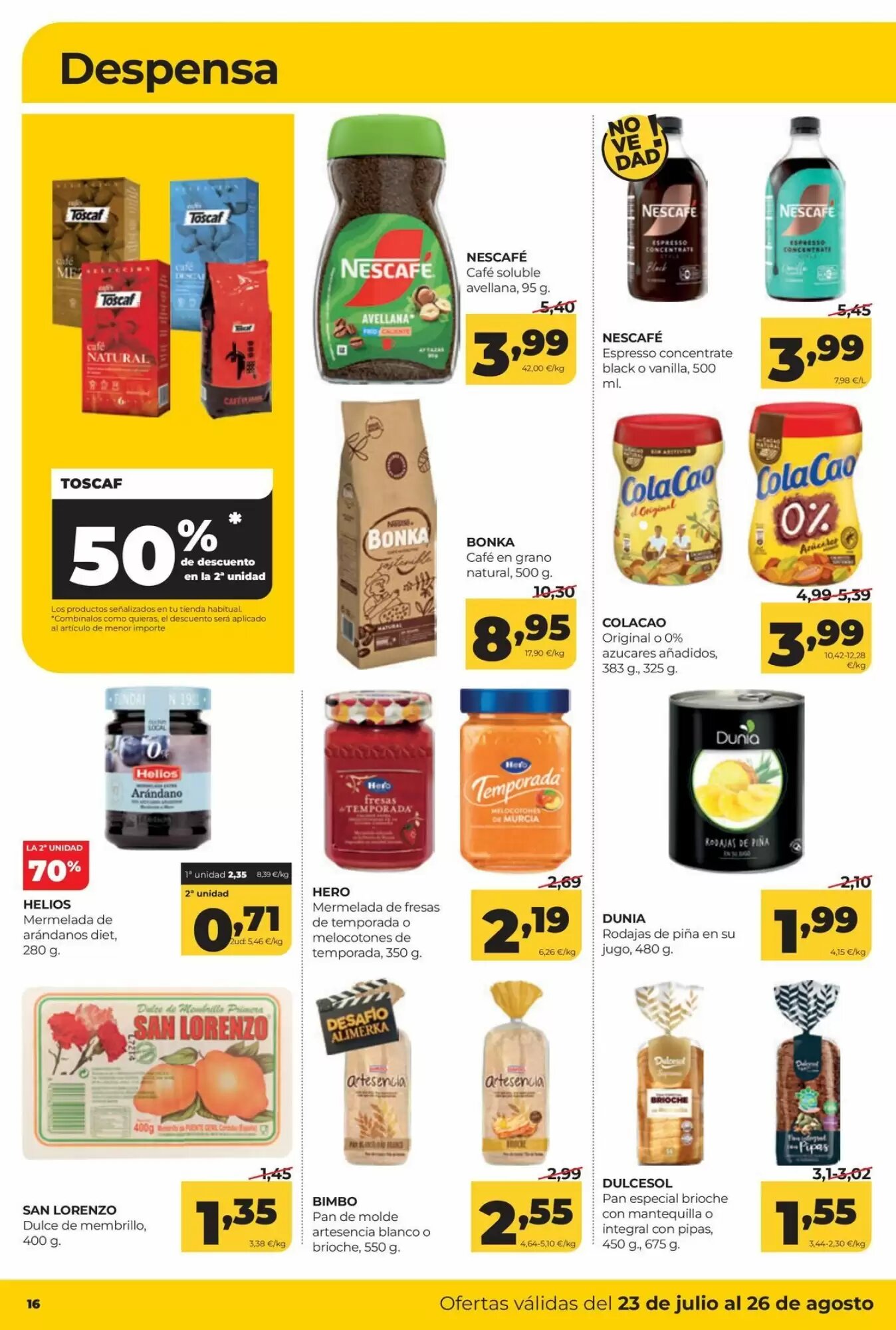Folleto promocional de Alimerka válido desde el 23/07/2026 - Página 16.