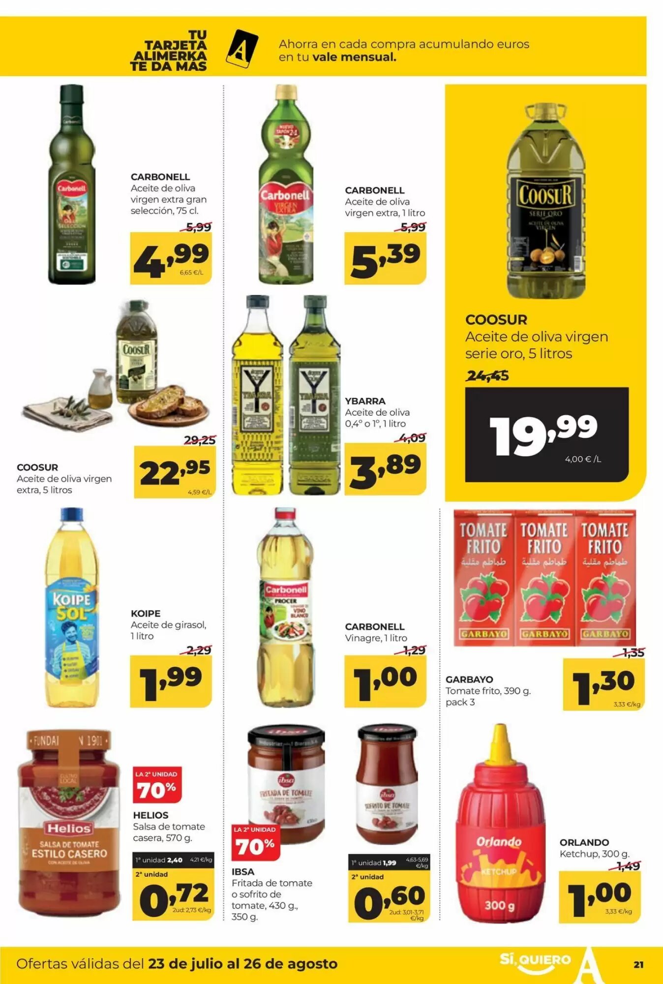 Folleto promocional de Alimerka válido desde el 23/07/2026 - Página 21.