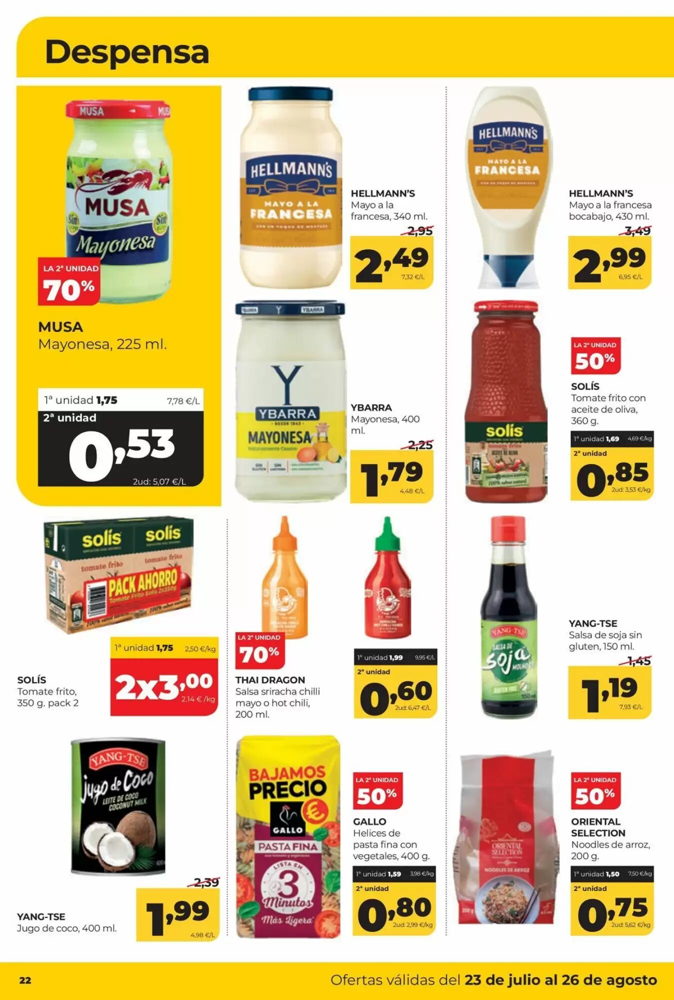 Folleto promocional de Alimerka válido desde el 23/07/2026 - Página 22.